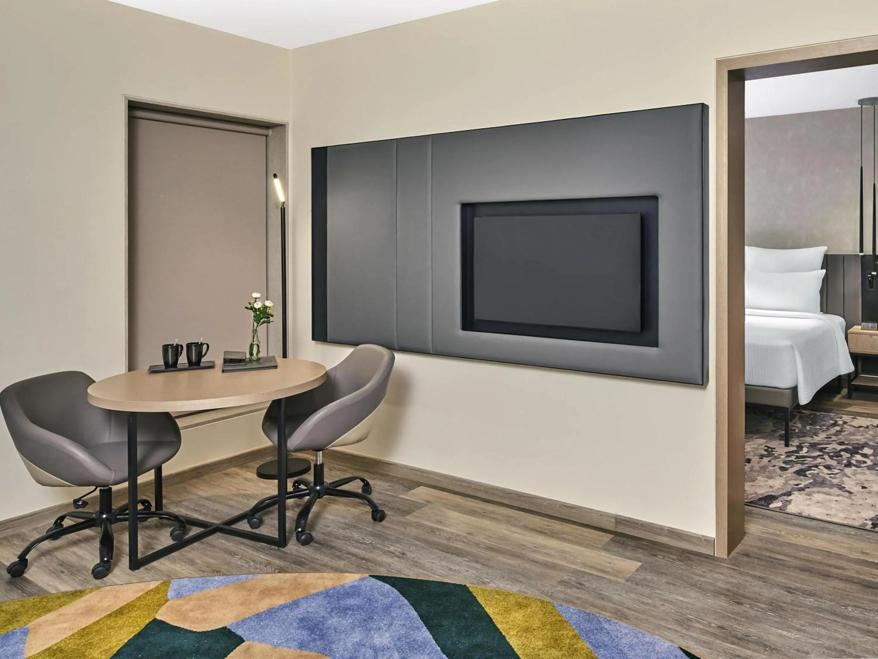 Photo of the whole room, Bed in Novotel Mumbai International Airport