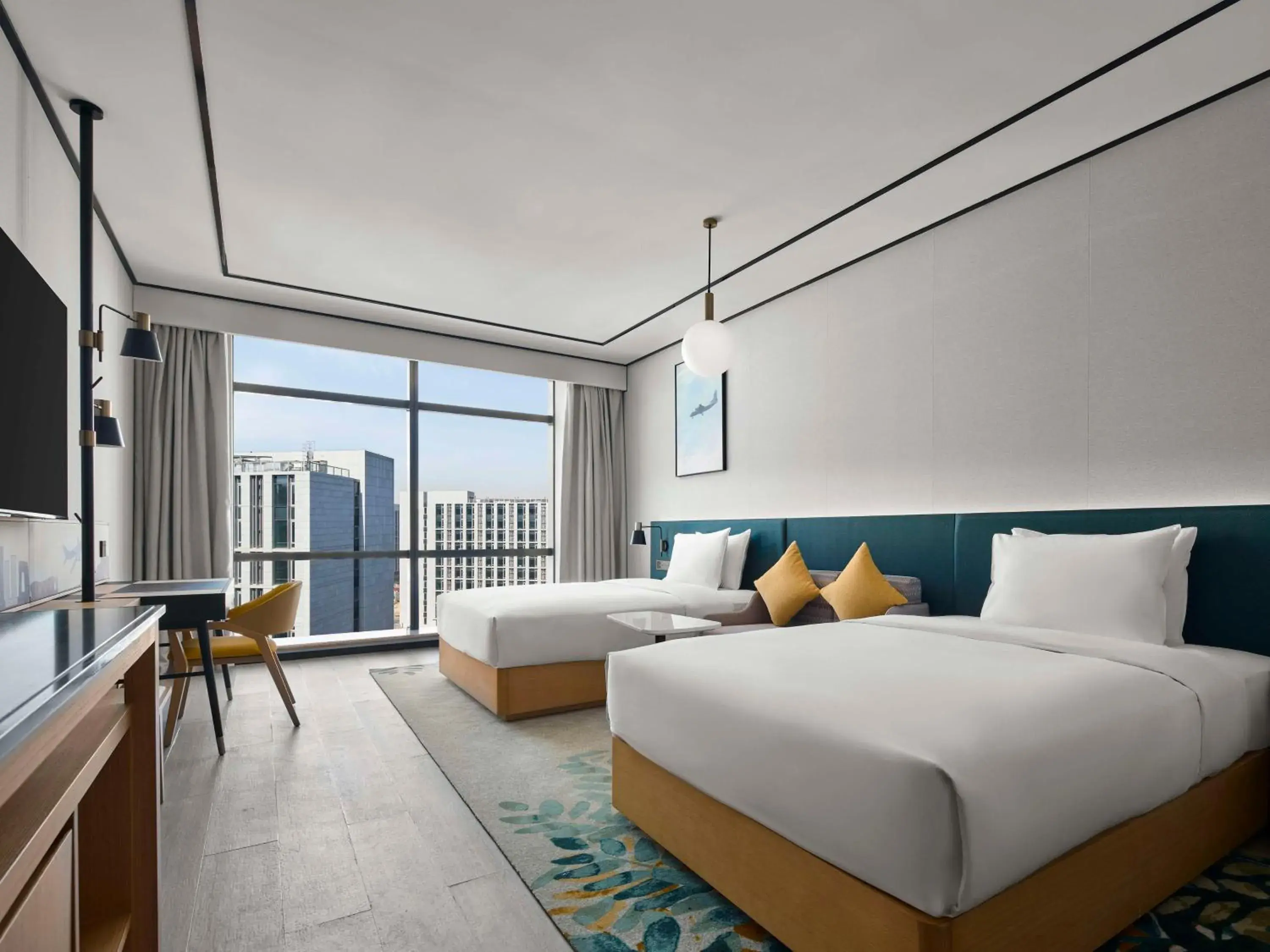 Twin Room in Hilton Garden Inn Beijing Daxing International Airport Twin Room in Hilton Garden Inn Beijing Daxing International Airport