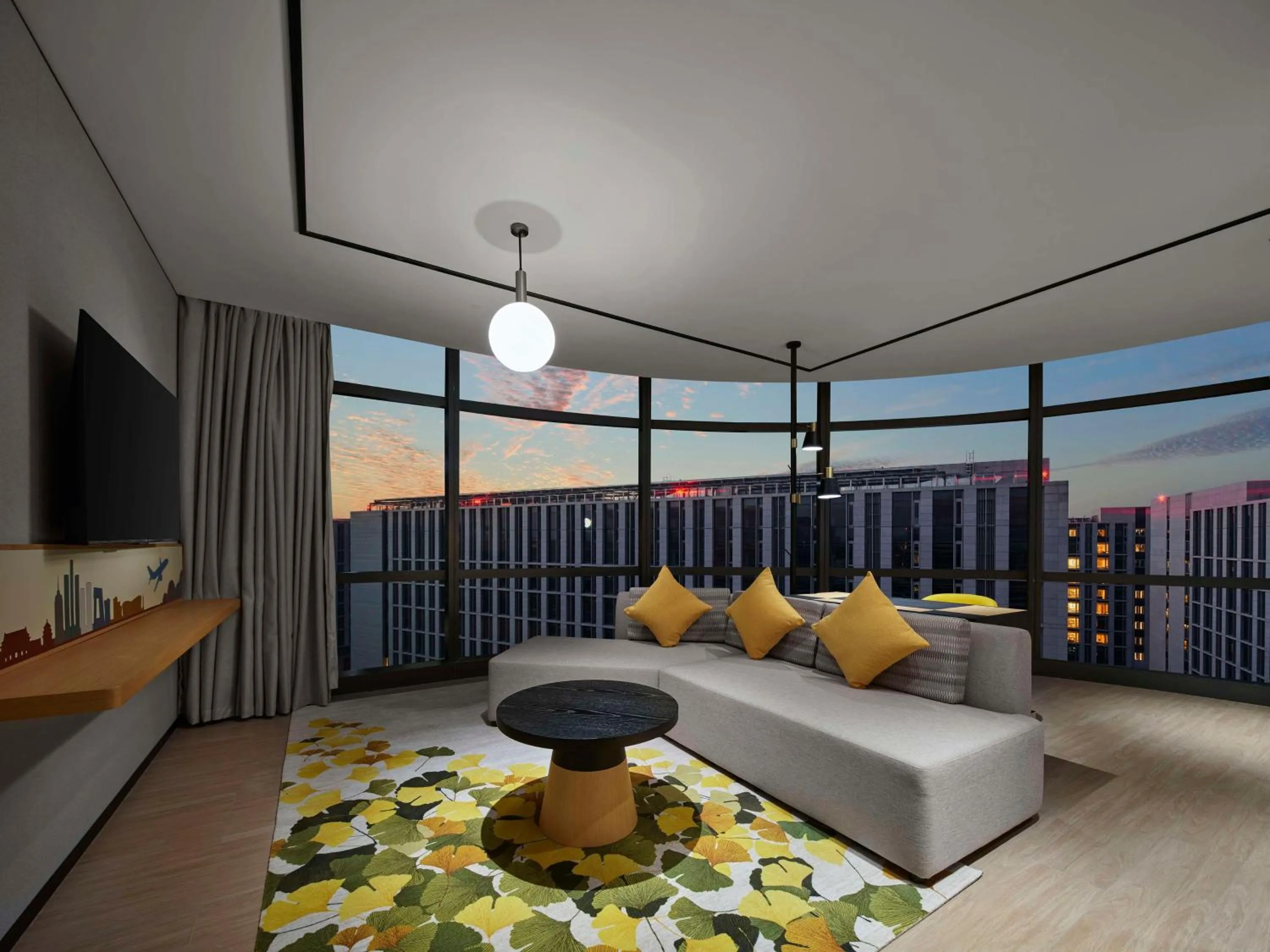 Living room, Bed in Hilton Garden Inn Beijing Daxing International Airport