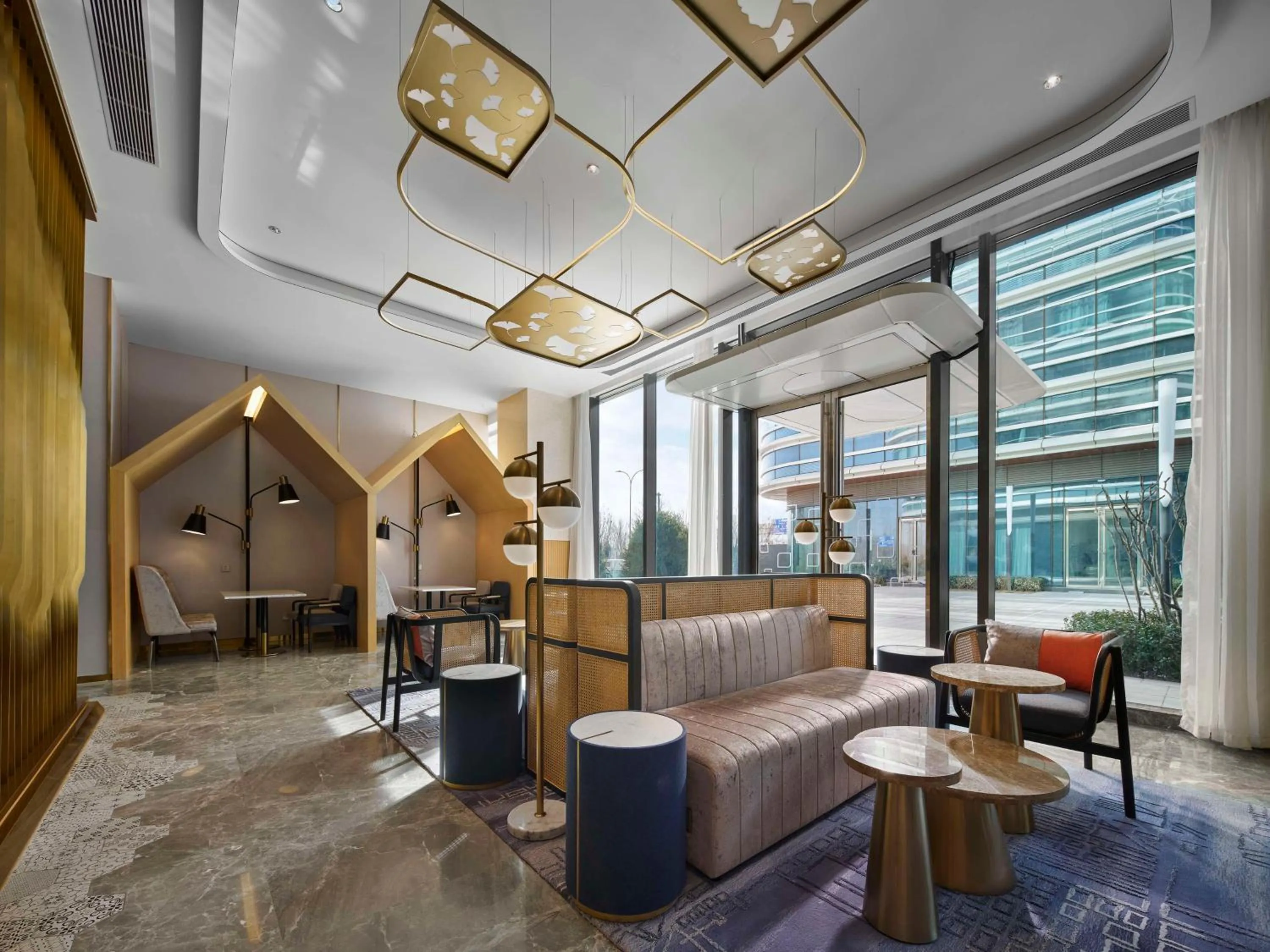 Lobby or reception in Hilton Garden Inn Beijing Daxing International Airport