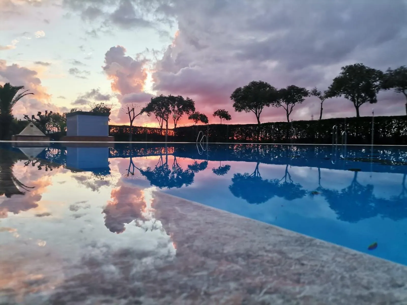 Pool view in Camping Carlos III
