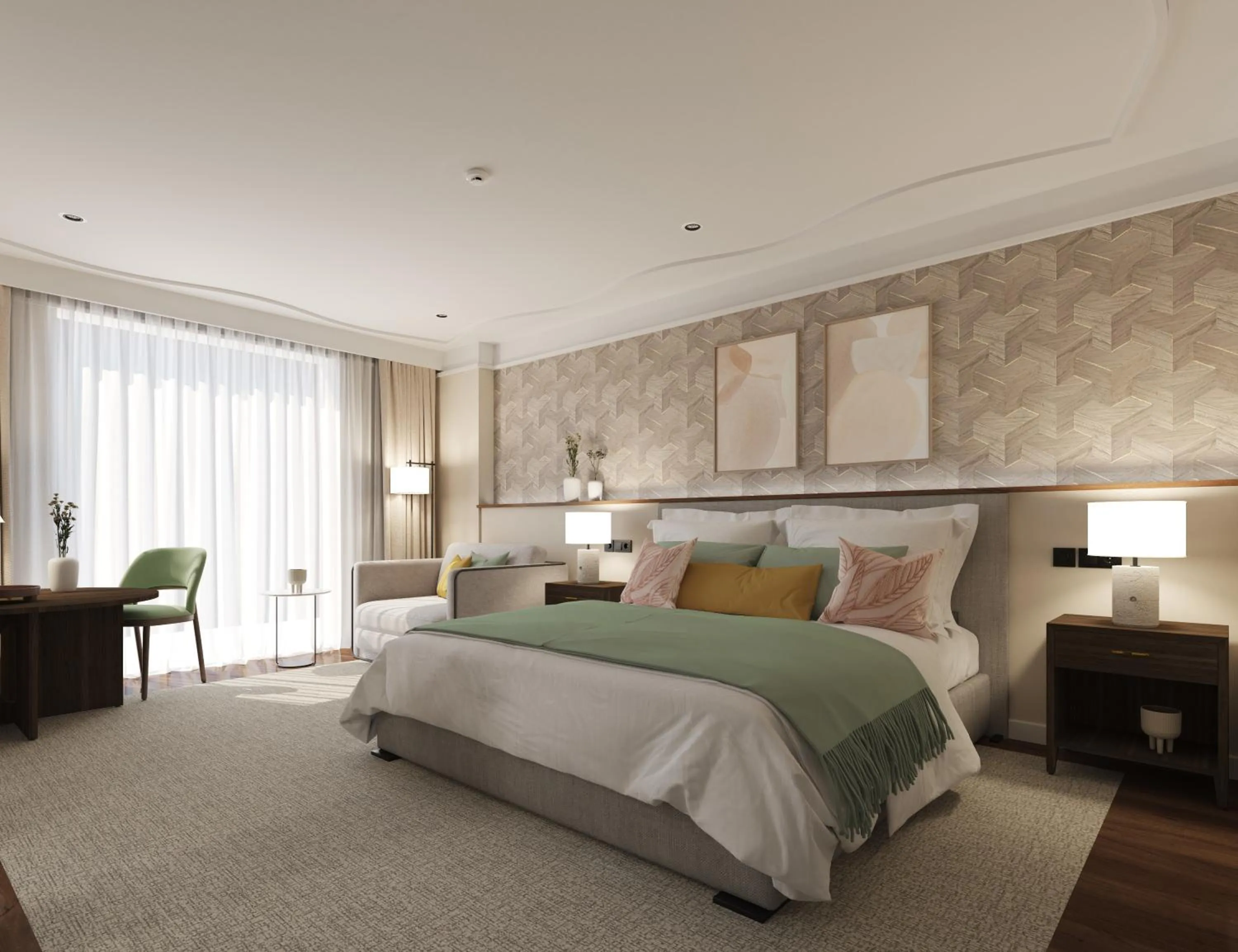 Bed in Grand Hyatt La Manga Club Golf & Spa