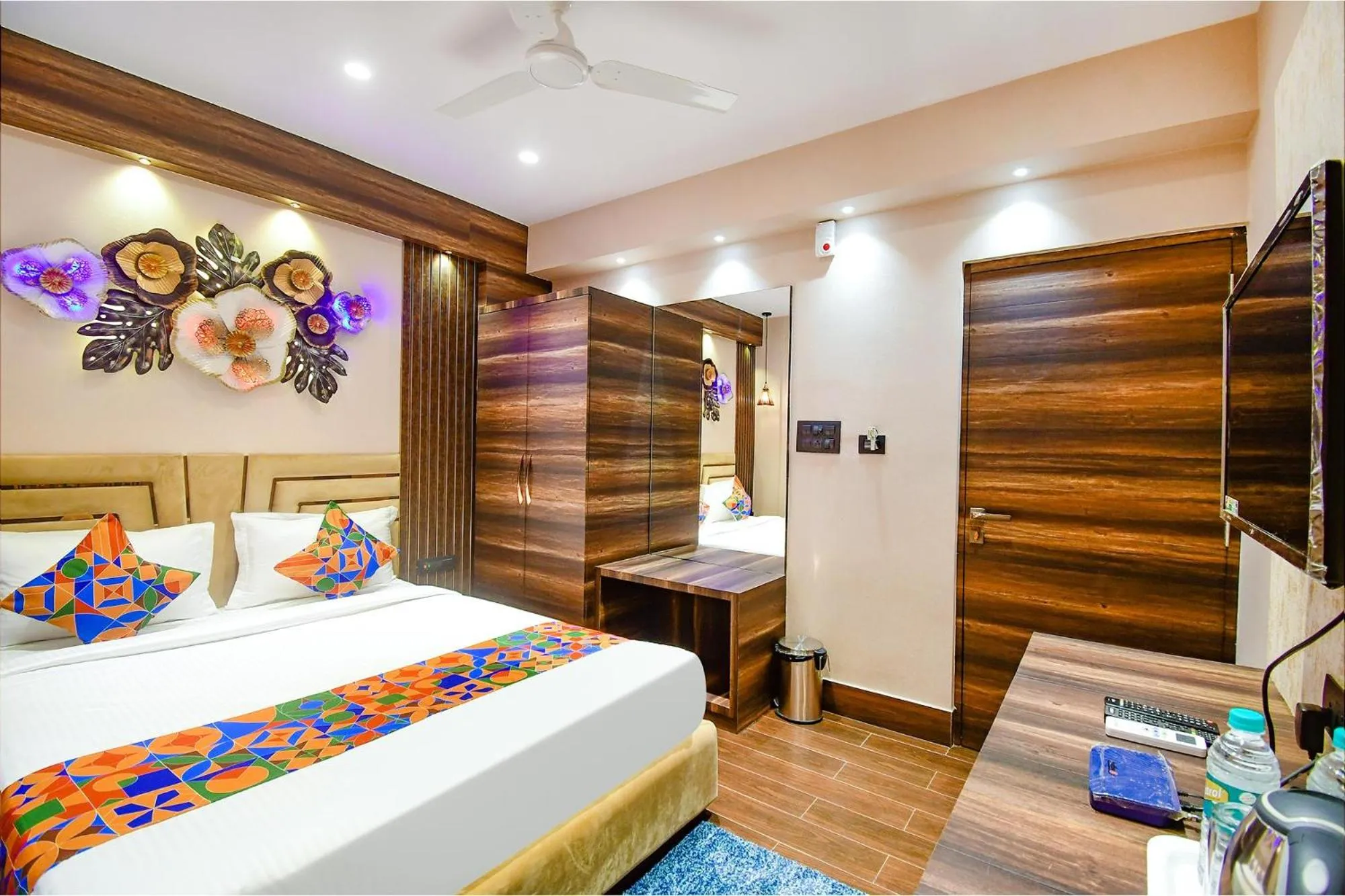 Bed in FabHotel Prime Jalsa - Nr Axis Mall