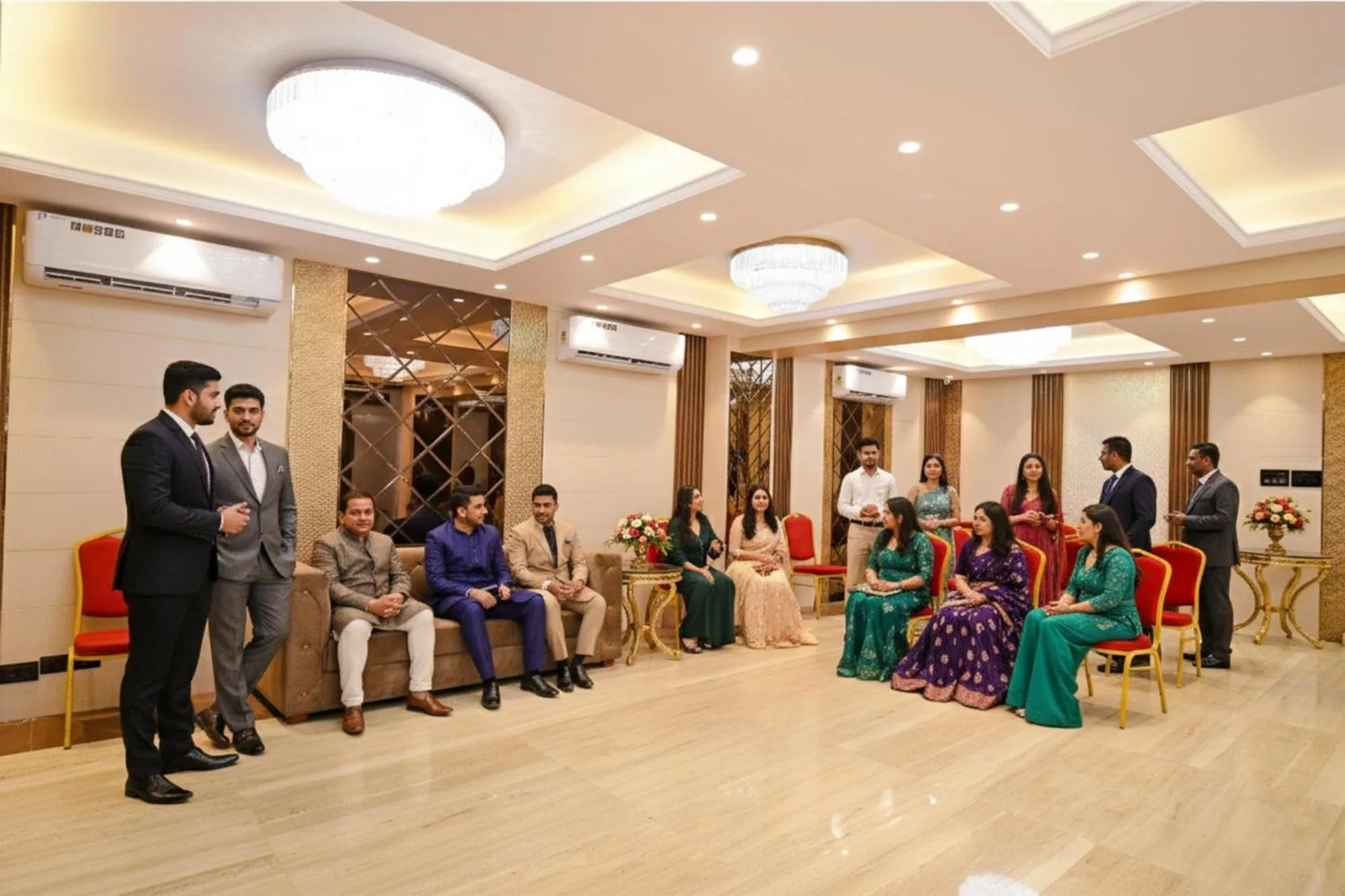Seating area in FabHotel Prime Jalsa - Nr Axis Mall