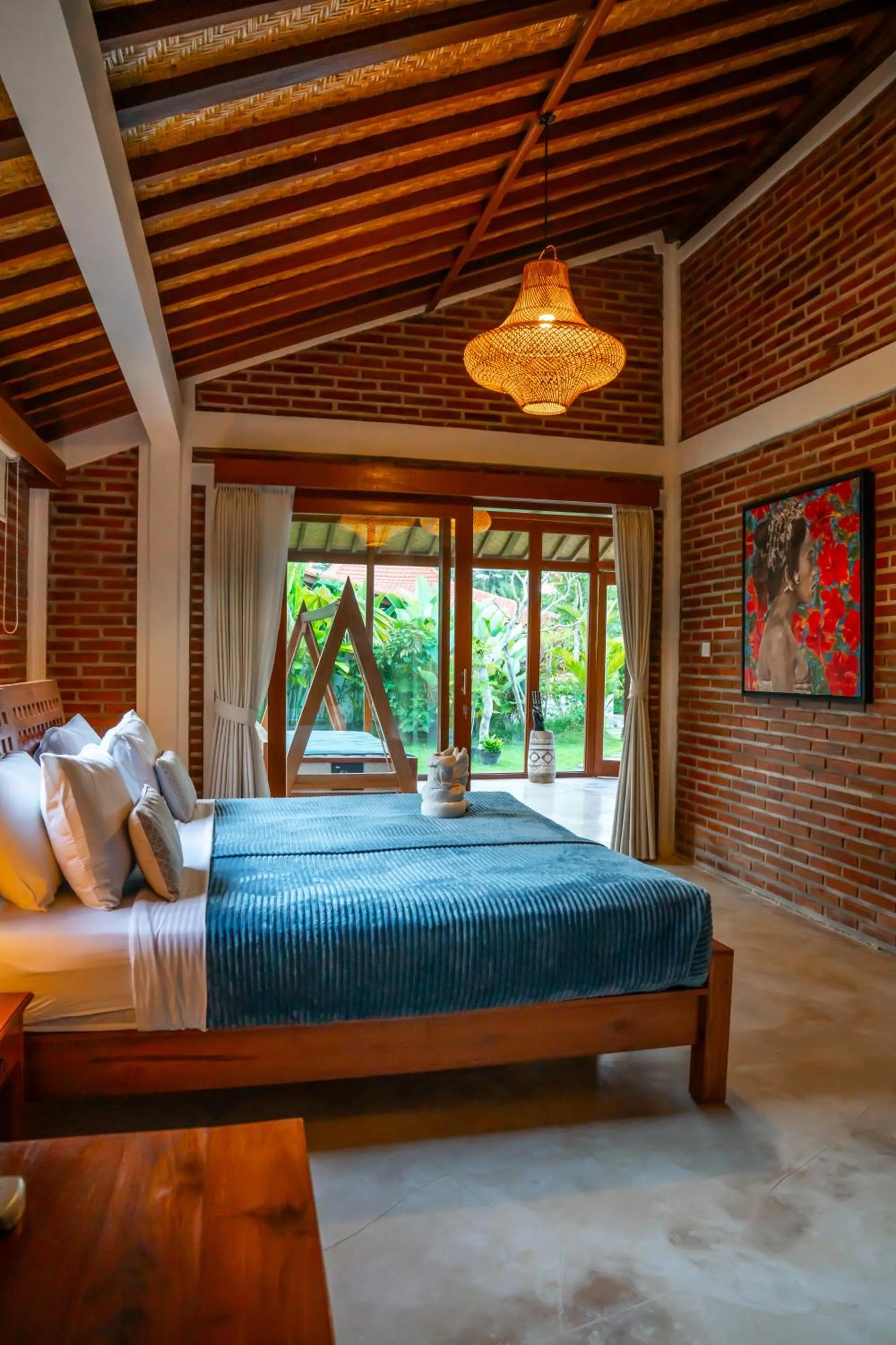 Bed in Kampung Uma Dawa Villas and Spa