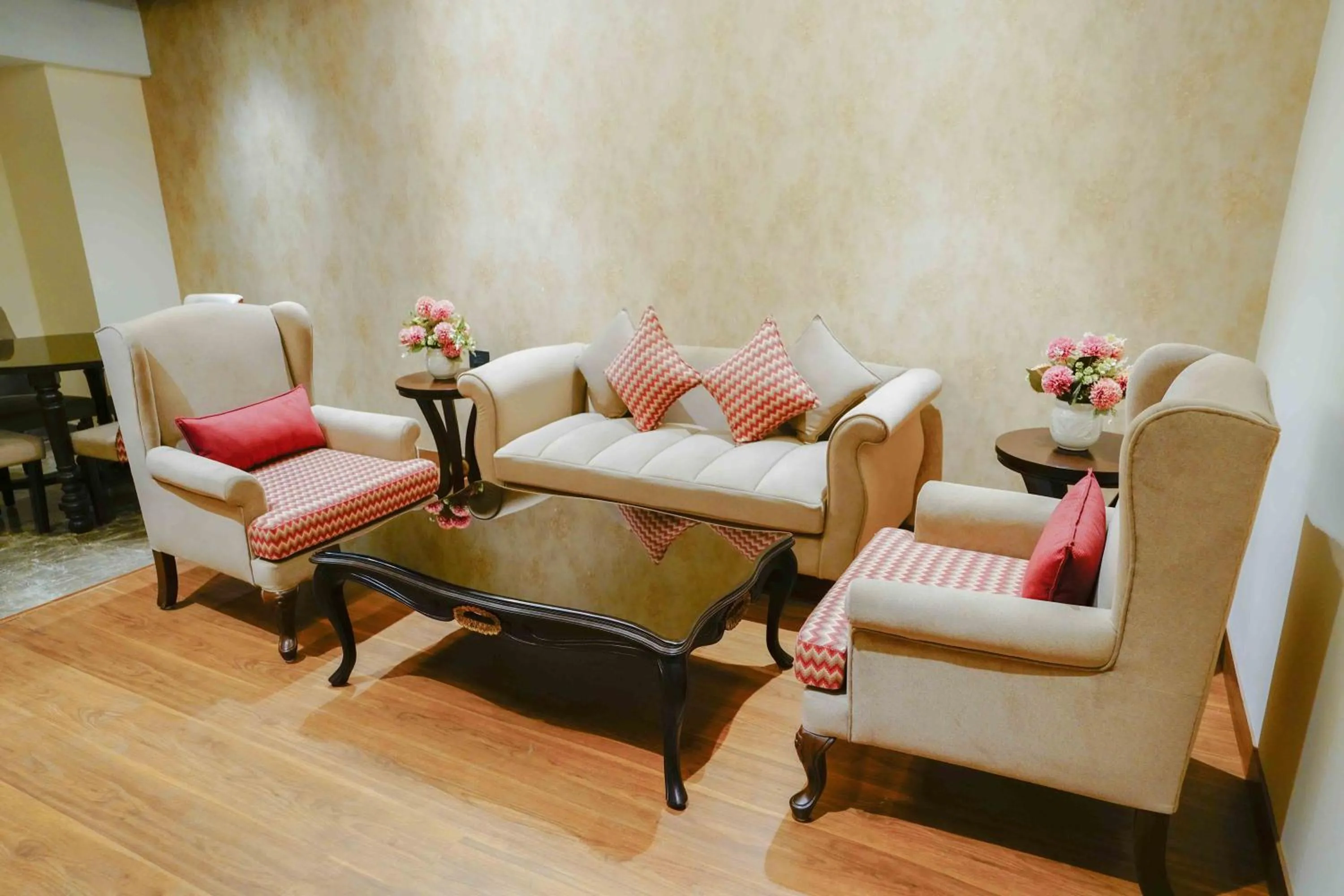 Seating area in The Grand Nirvana Hotel