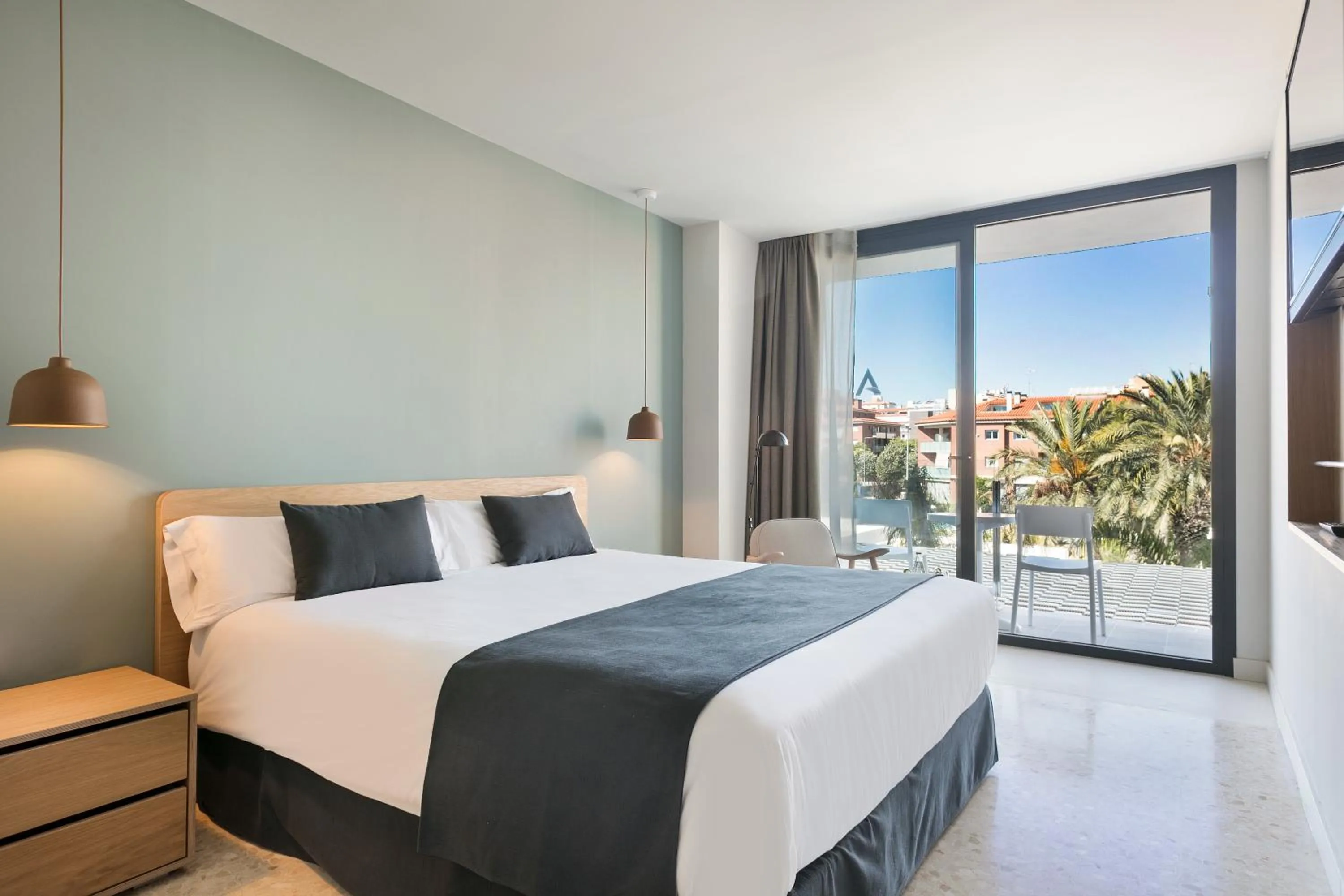 Photo of the whole room, Bed in AQUA Hotel Silhouette & Spa - Adults Only