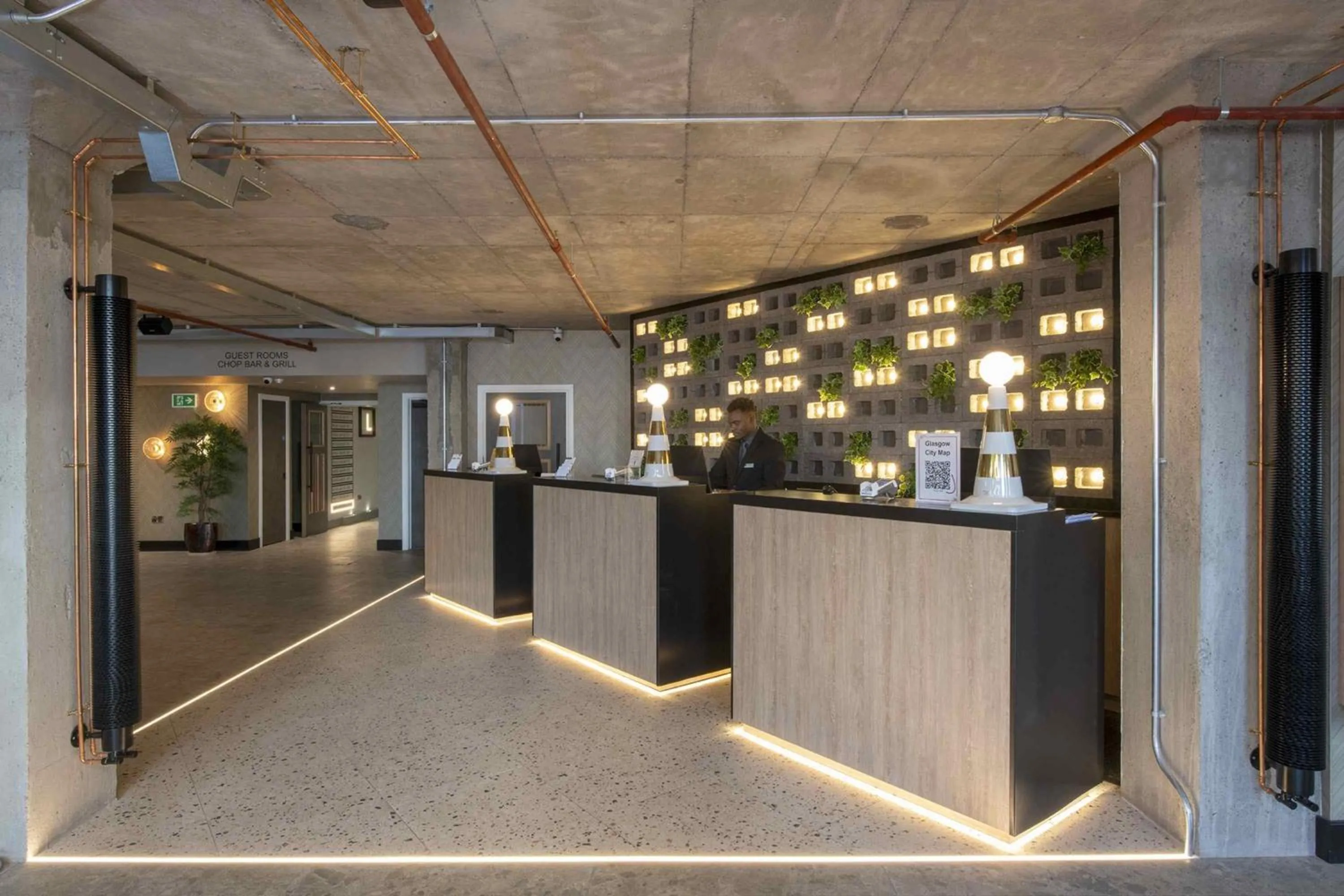 Lobby or reception in Sandman Signature Glasgow Hotel