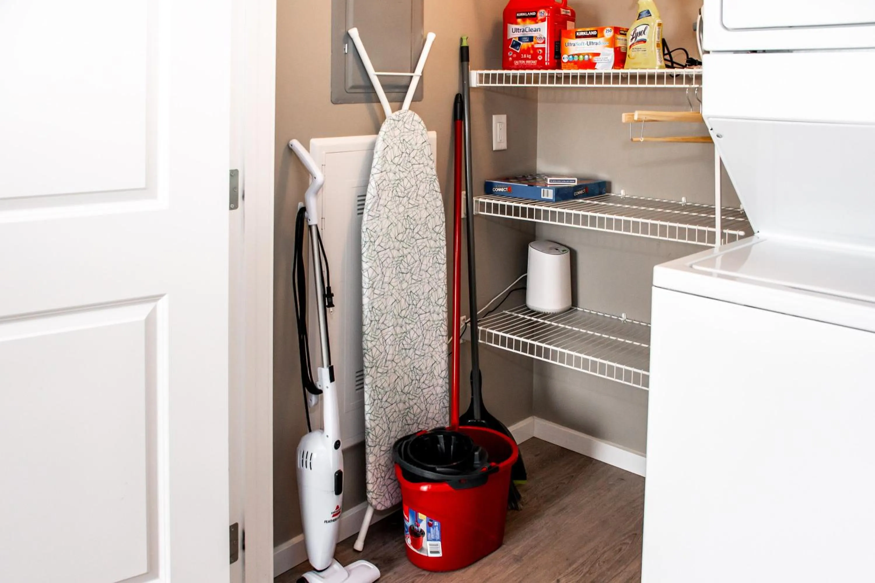 furniture in Peaceful Oasis Condo, AC, Top Floor, Secure UG Parking, Balcony, King Bed!