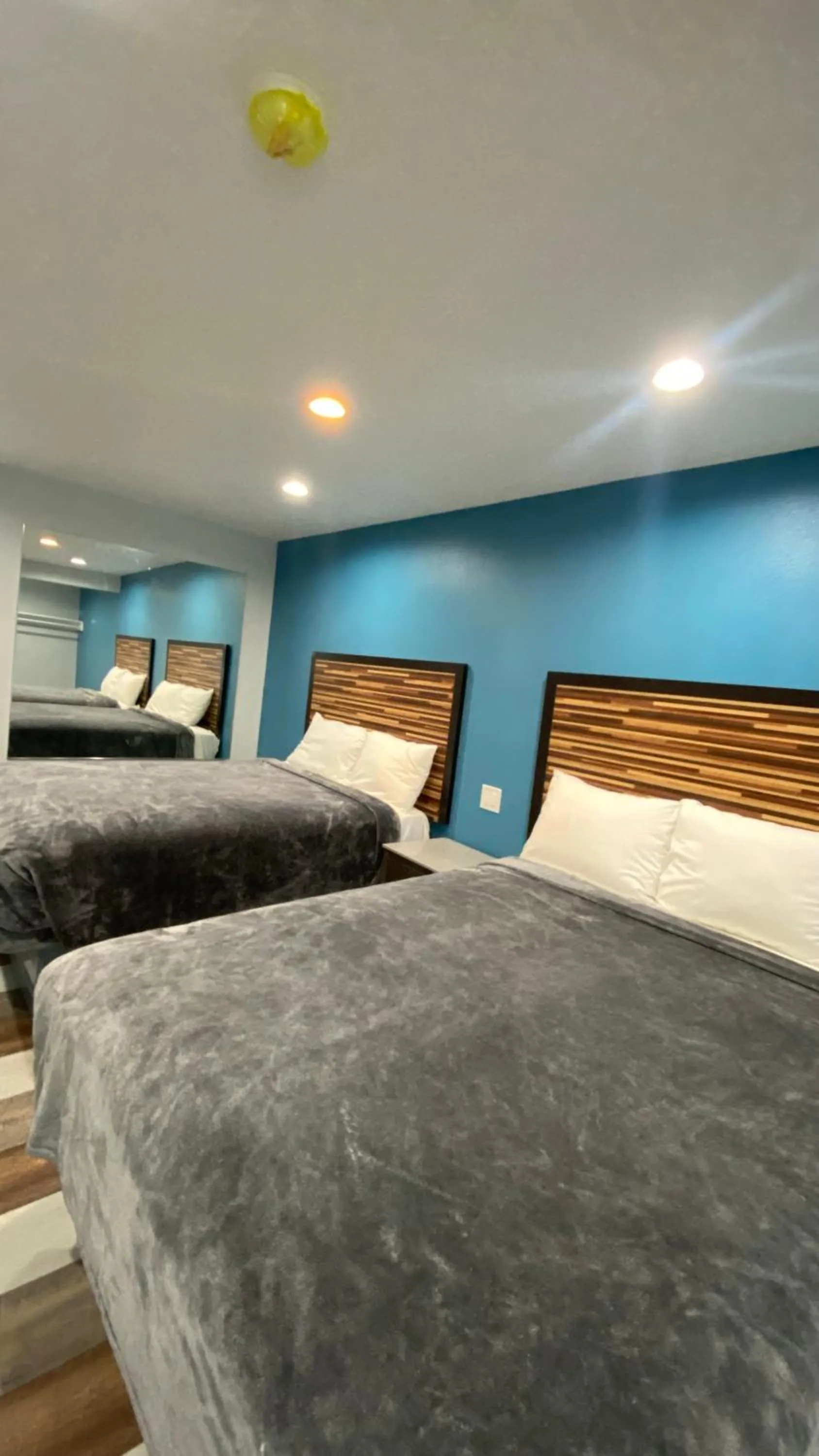 Bed in Plaza Inn Motel - Los Angeles area