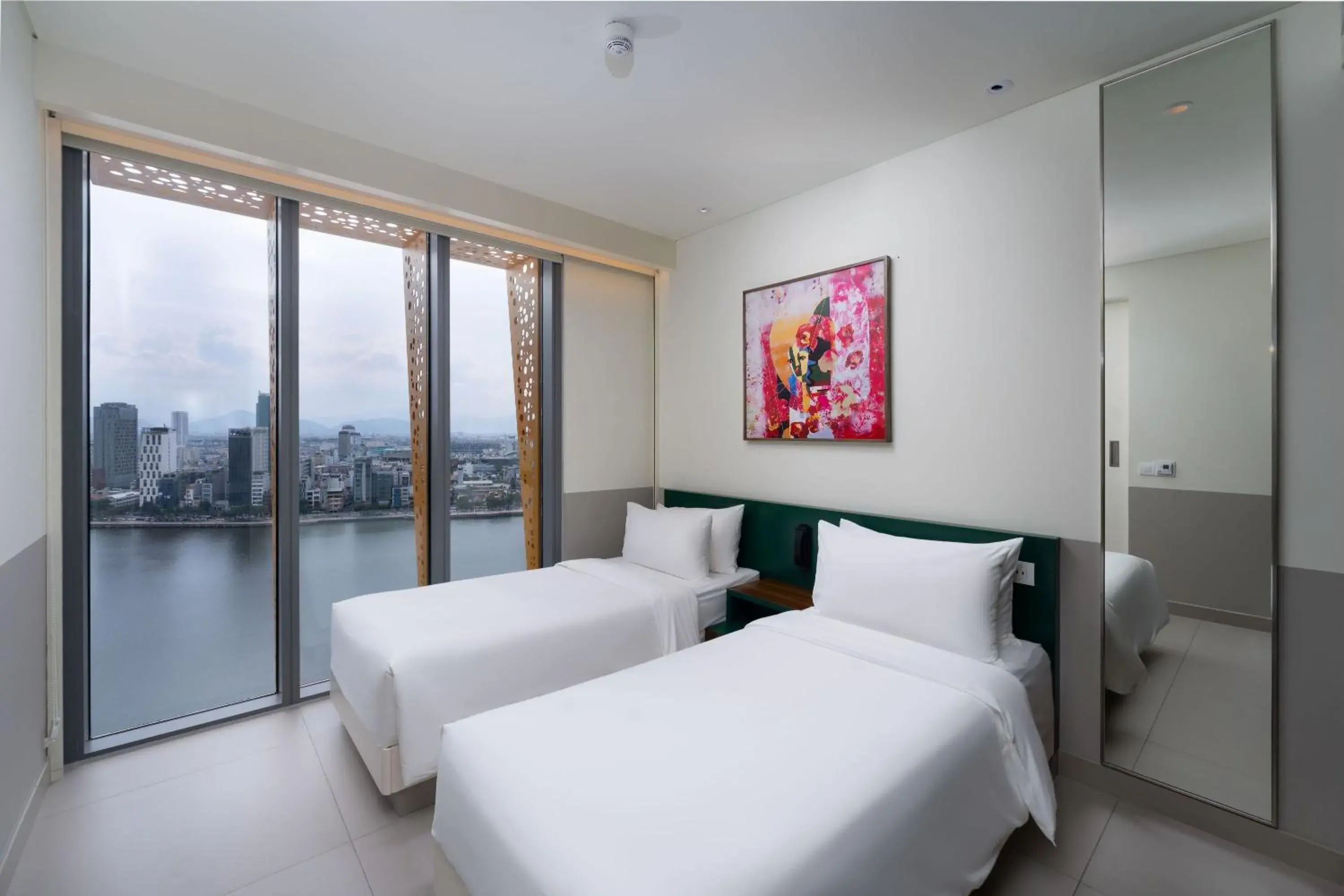 Premier Twin Riverside with Sunset View in Wink Icon Hotel Danang Riverside - Luxury Suites - 24hrs Stay & Rooftop Pool Bar Premier Twin Riverside with Sunset View in Wink Icon Hotel Danang Riverside - Luxury Suites - 24hrs Stay & Rooftop Pool Bar