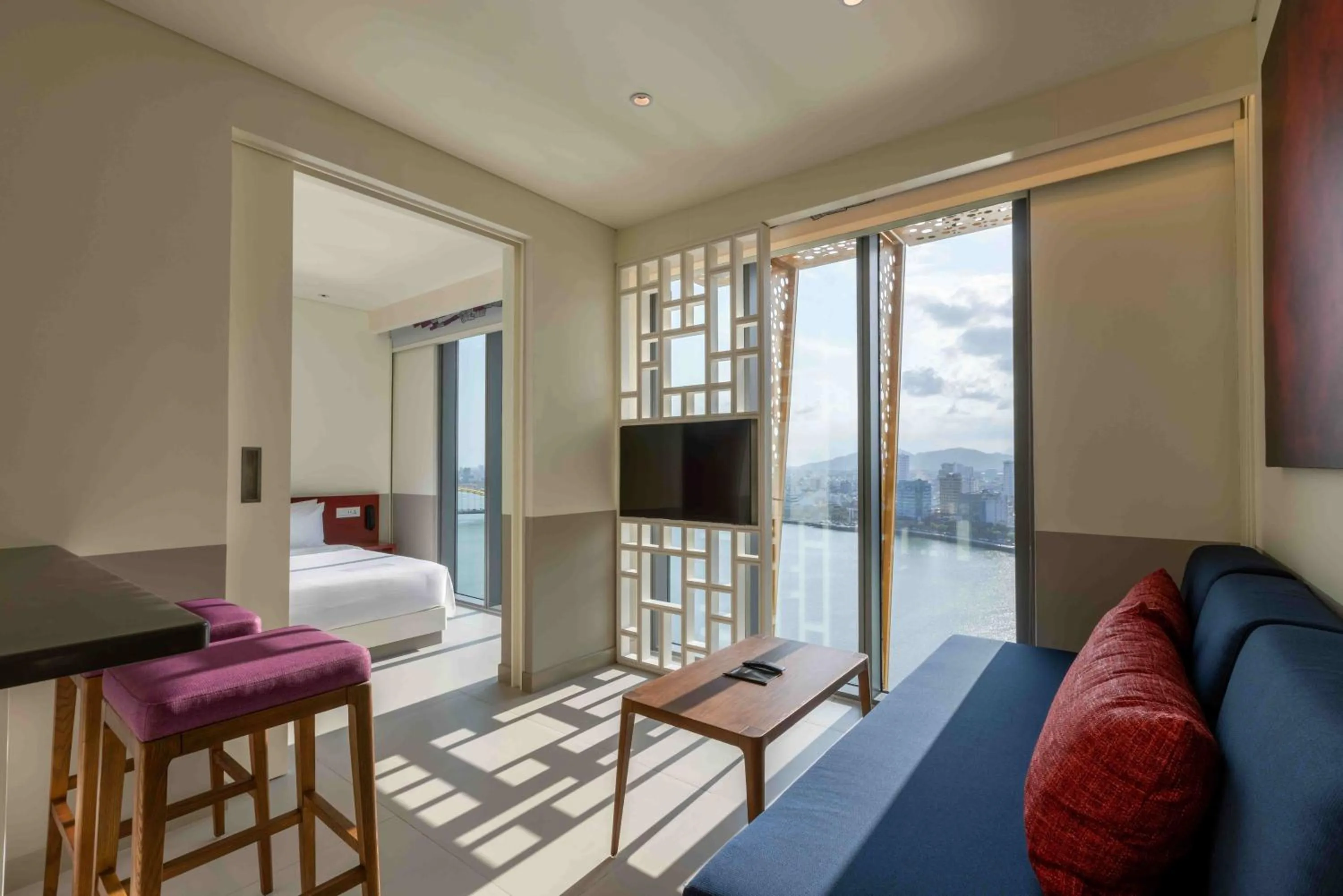 Two-Bedroom Apartment with River View in Wink Icon Hotel Danang Riverside - 24hrs Stay & Rooftop Pool Bar