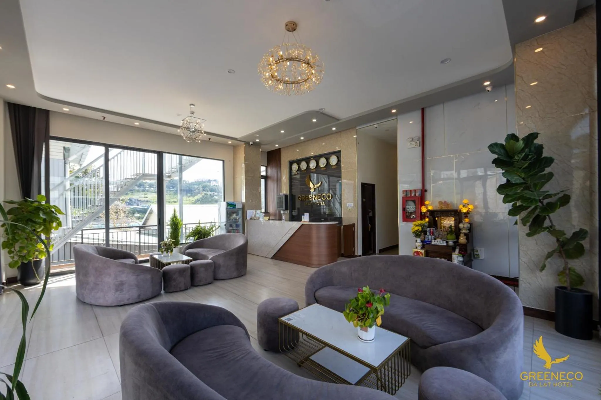 Lobby or reception in GREENECO DA LAT HOTEL - Khách sạn Green Eco Đà Lạt