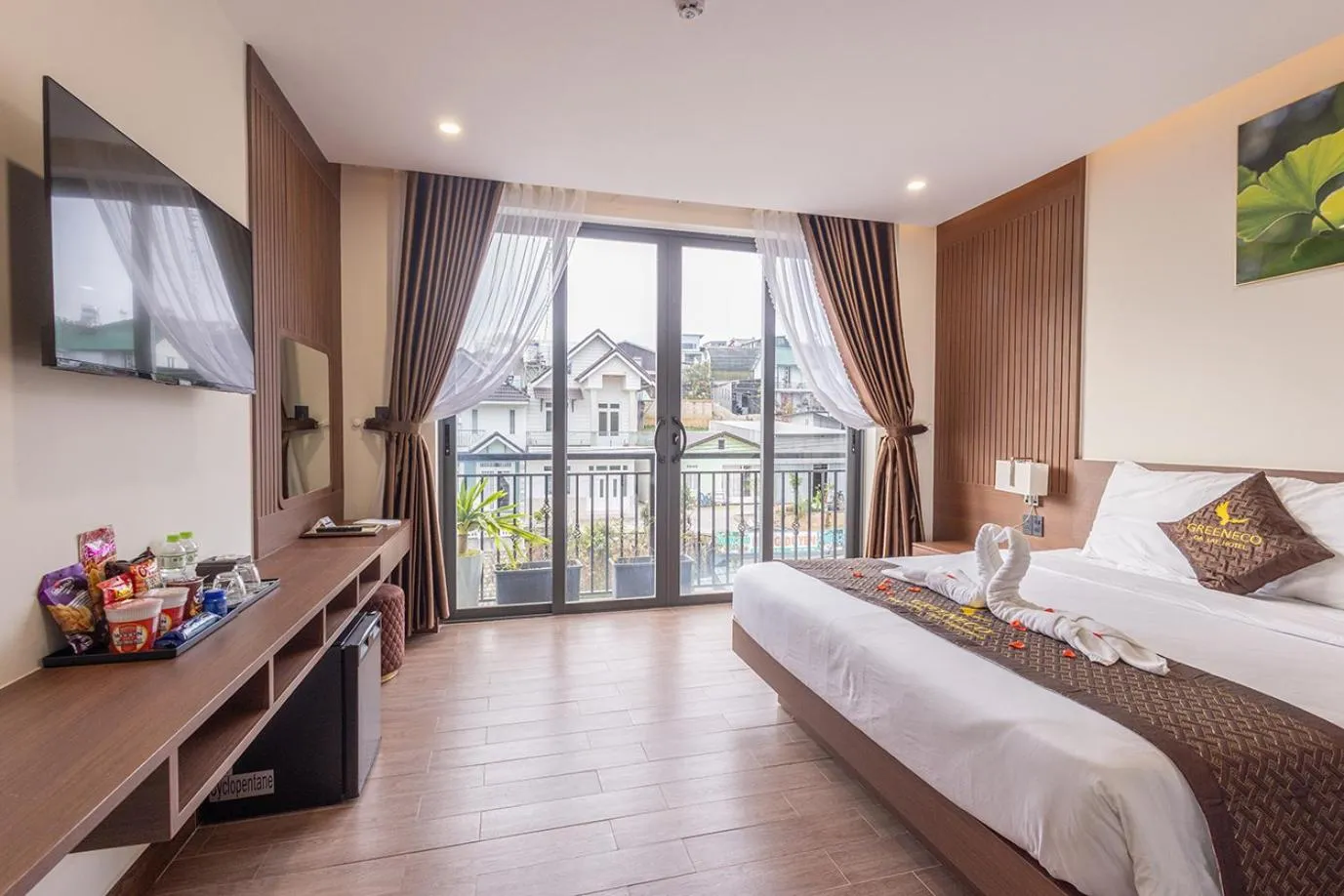 Bedroom, Bed in GREENECO DA LAT HOTEL - Khách sạn Green Eco Đà Lạt