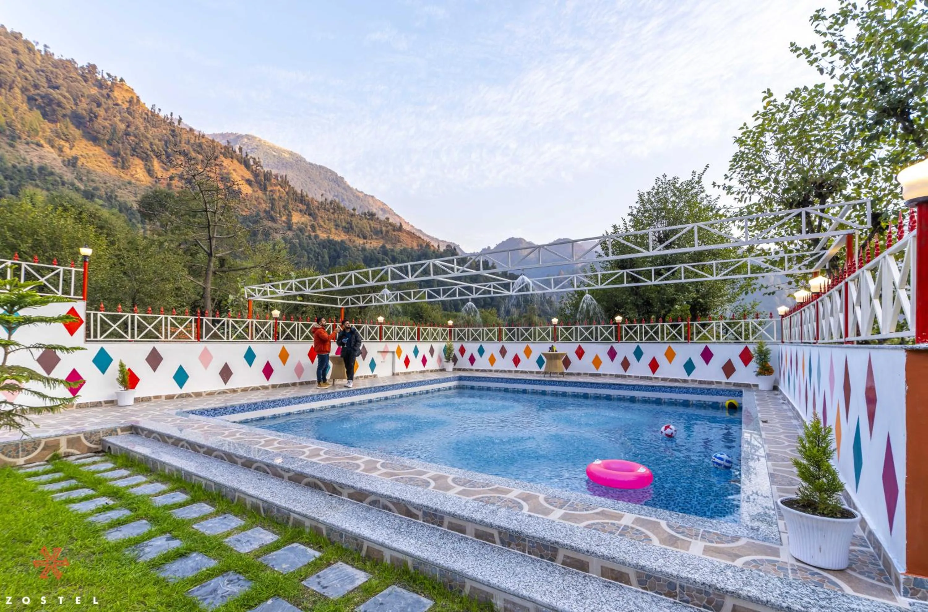 Swimming pool in Zostel Plus Kareri