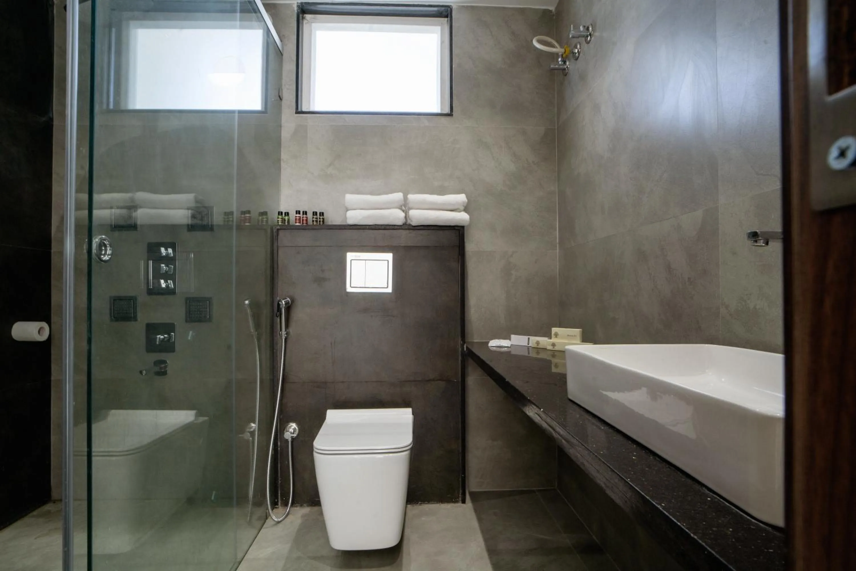 Shower in THE MANGAL VIEW RESIDENCY - A Luxury Boutique Business Hotel