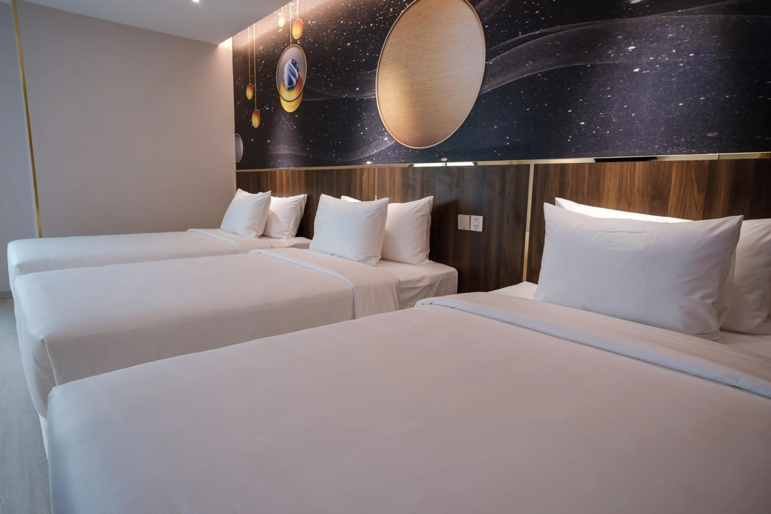 Bed in Dai Nam Boutique Hotel