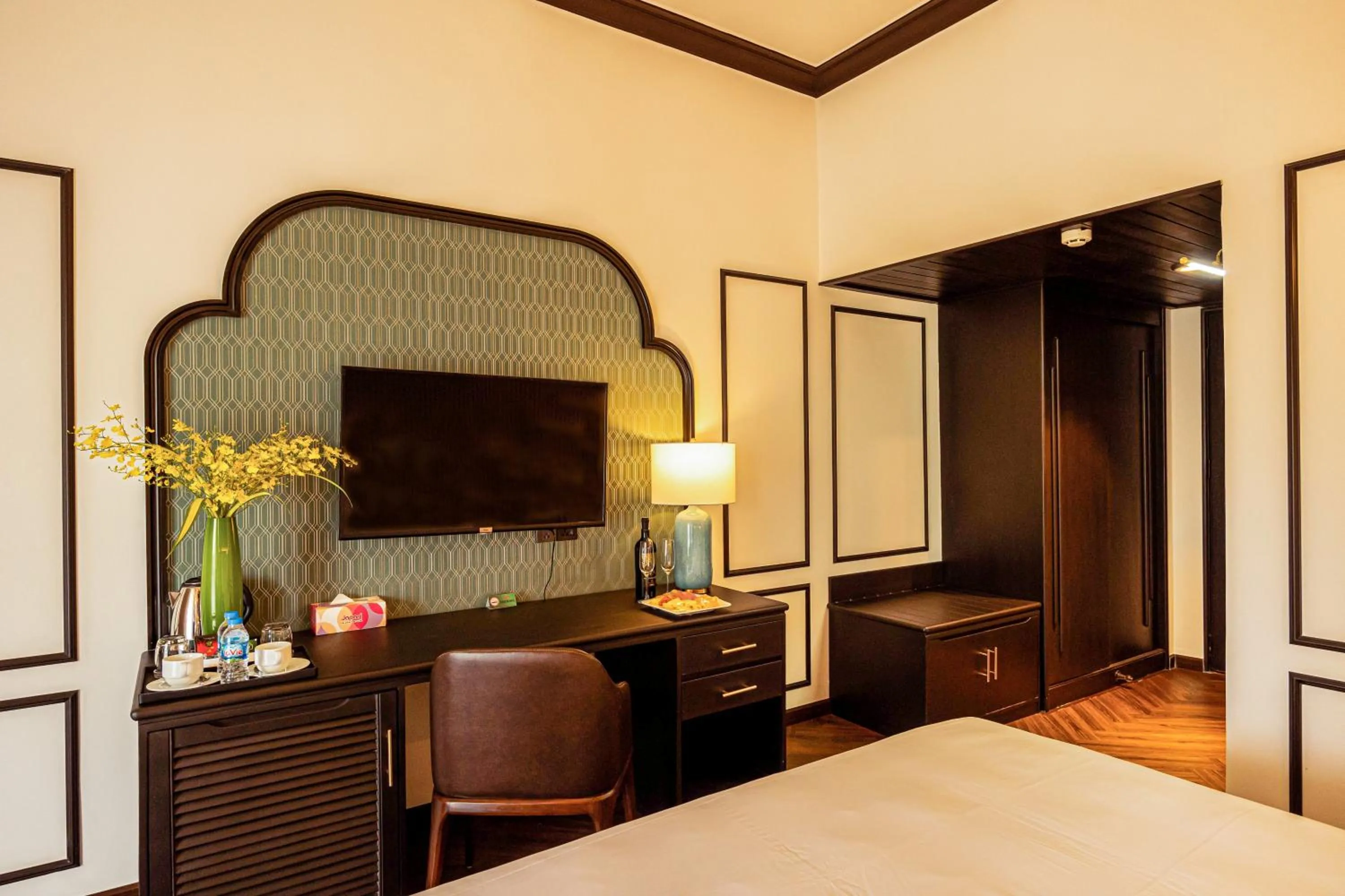 Bed in Dai Nam Boutique Hotel