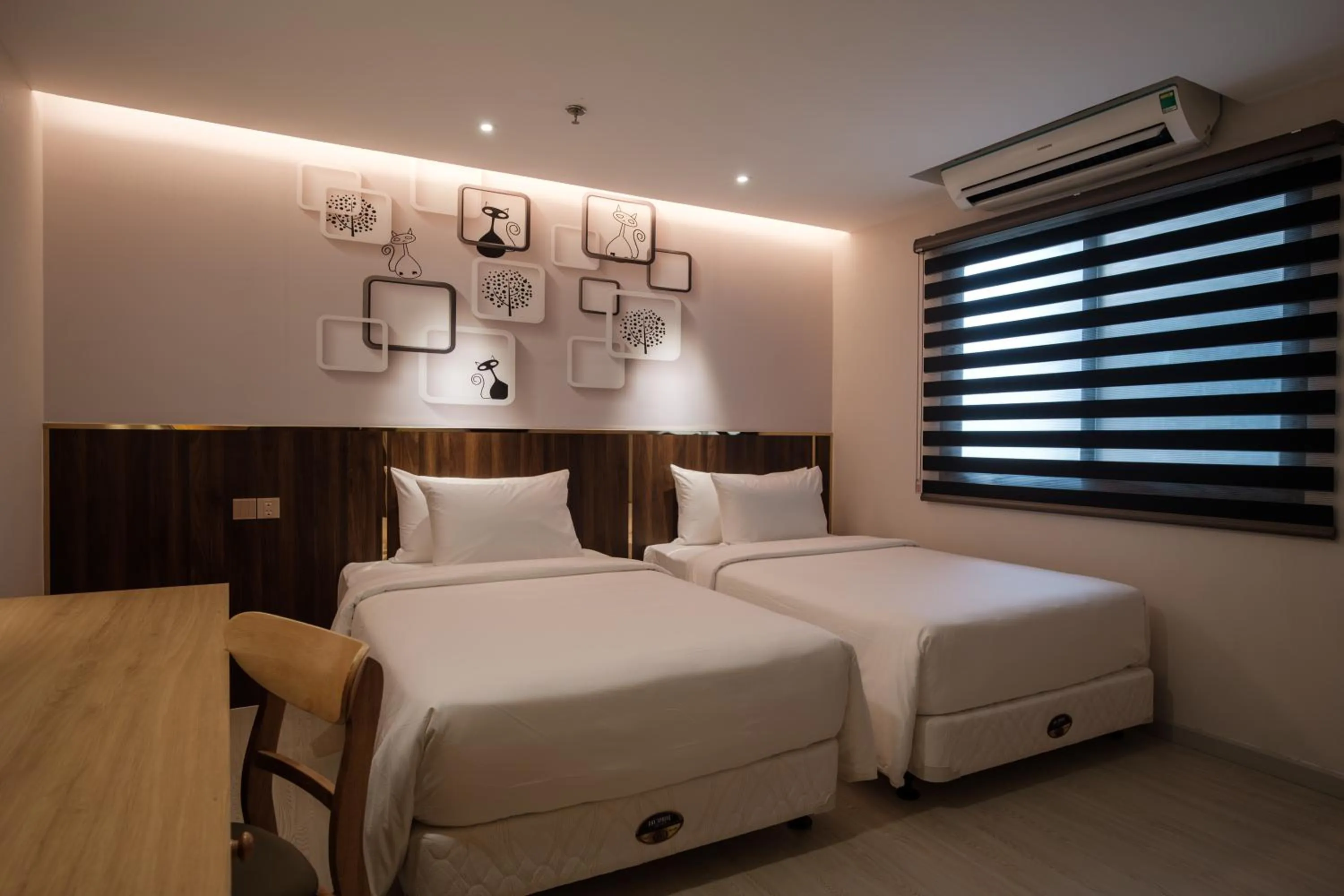 Bed in Dai Nam Boutique Hotel