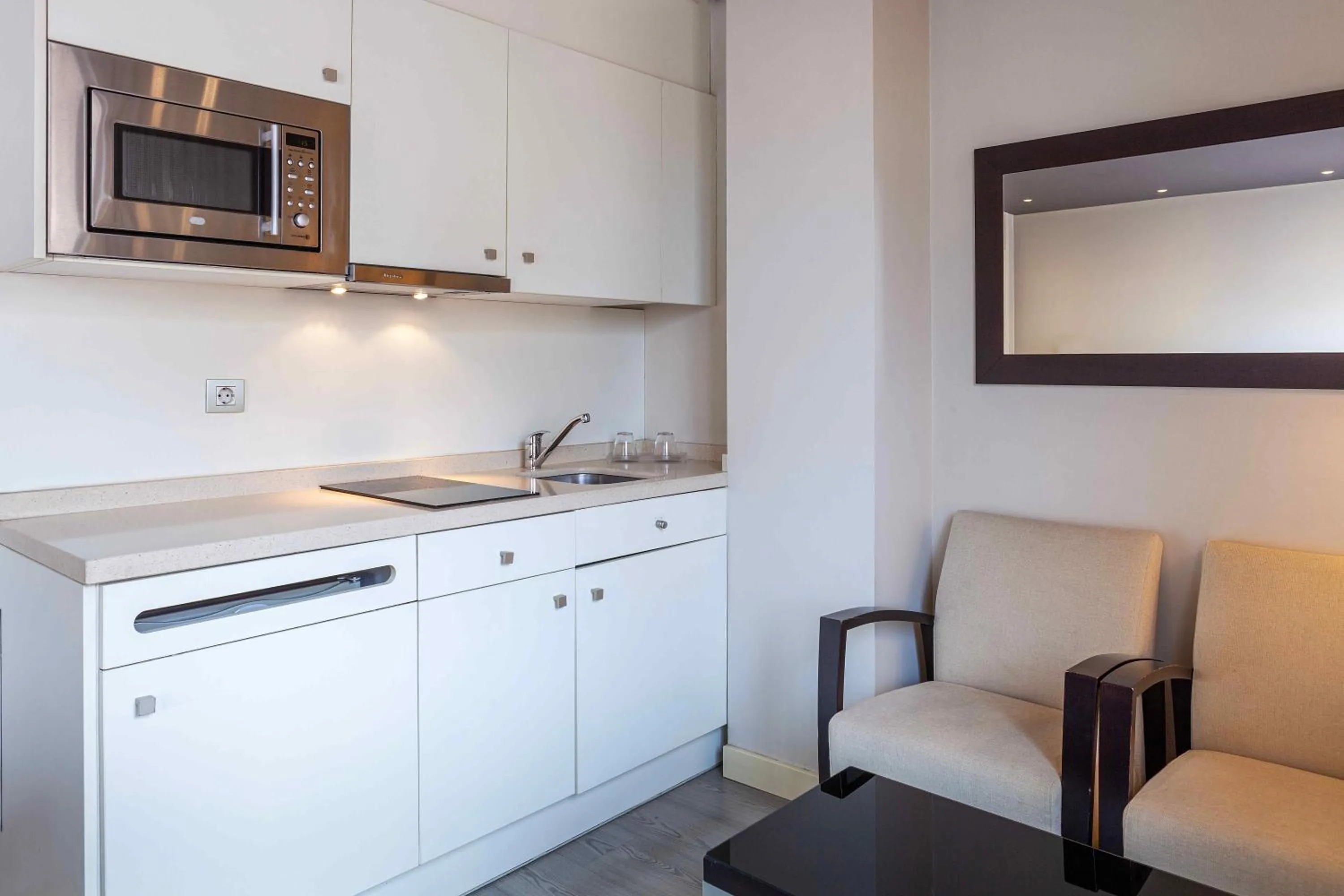 Kitchen or kitchenette in Suites Viena Plaza de España