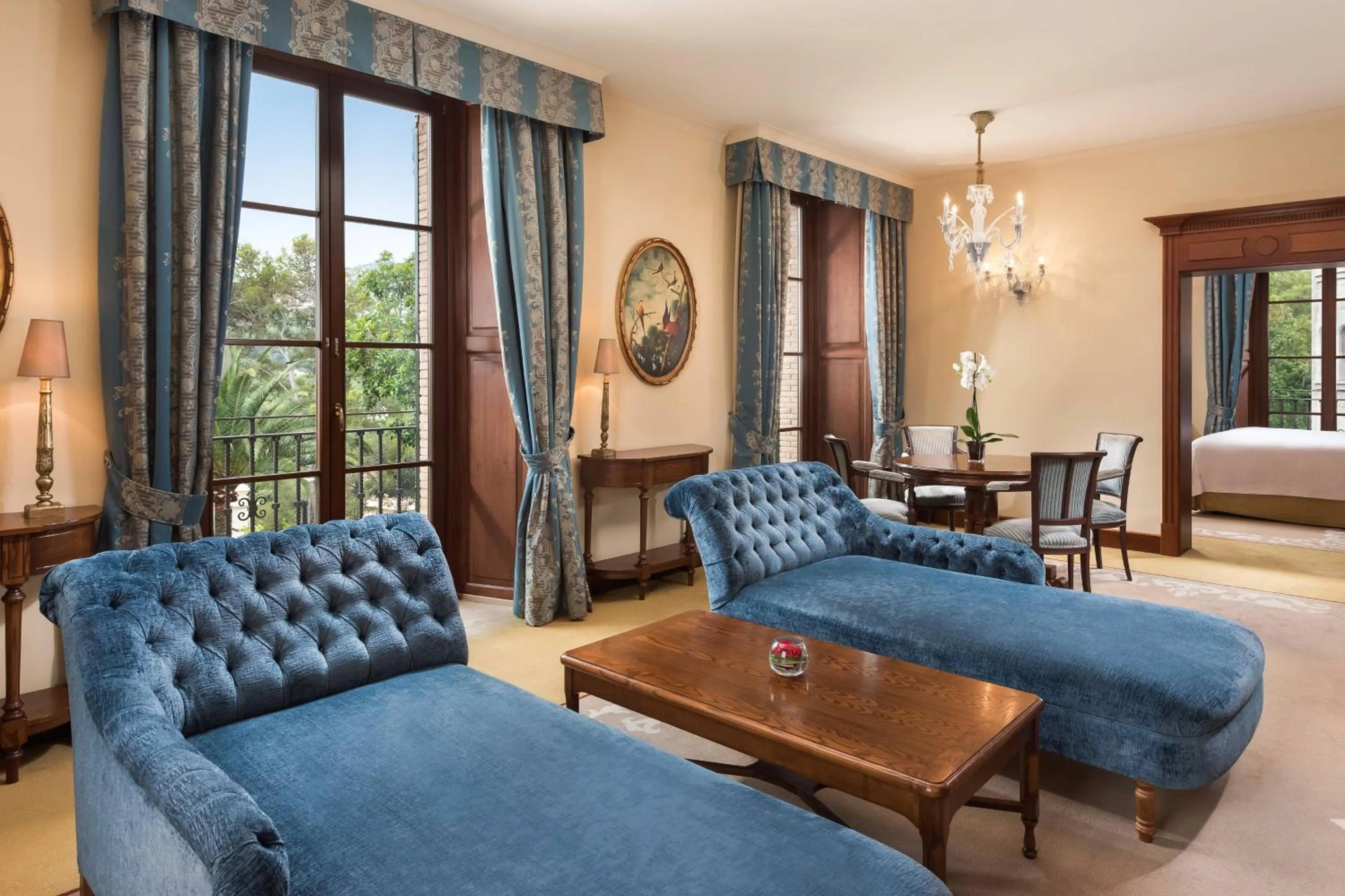 Living room, Bed in Castillo Hotel Son Vida, a Luxury Collection Hotel, Mallorca