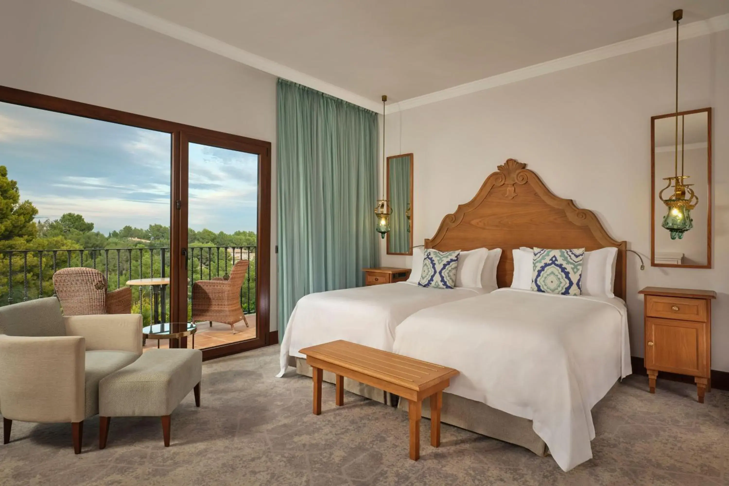 Classic Terrace Double Room with Balcony and Garden View in Castillo Hotel Son Vida, a Luxury Collection Hotel, Mallorca Classic Terrace Double Room with Balcony and Garden View in Castillo Hotel Son Vida, a Luxury Collection Hotel, Mallorca