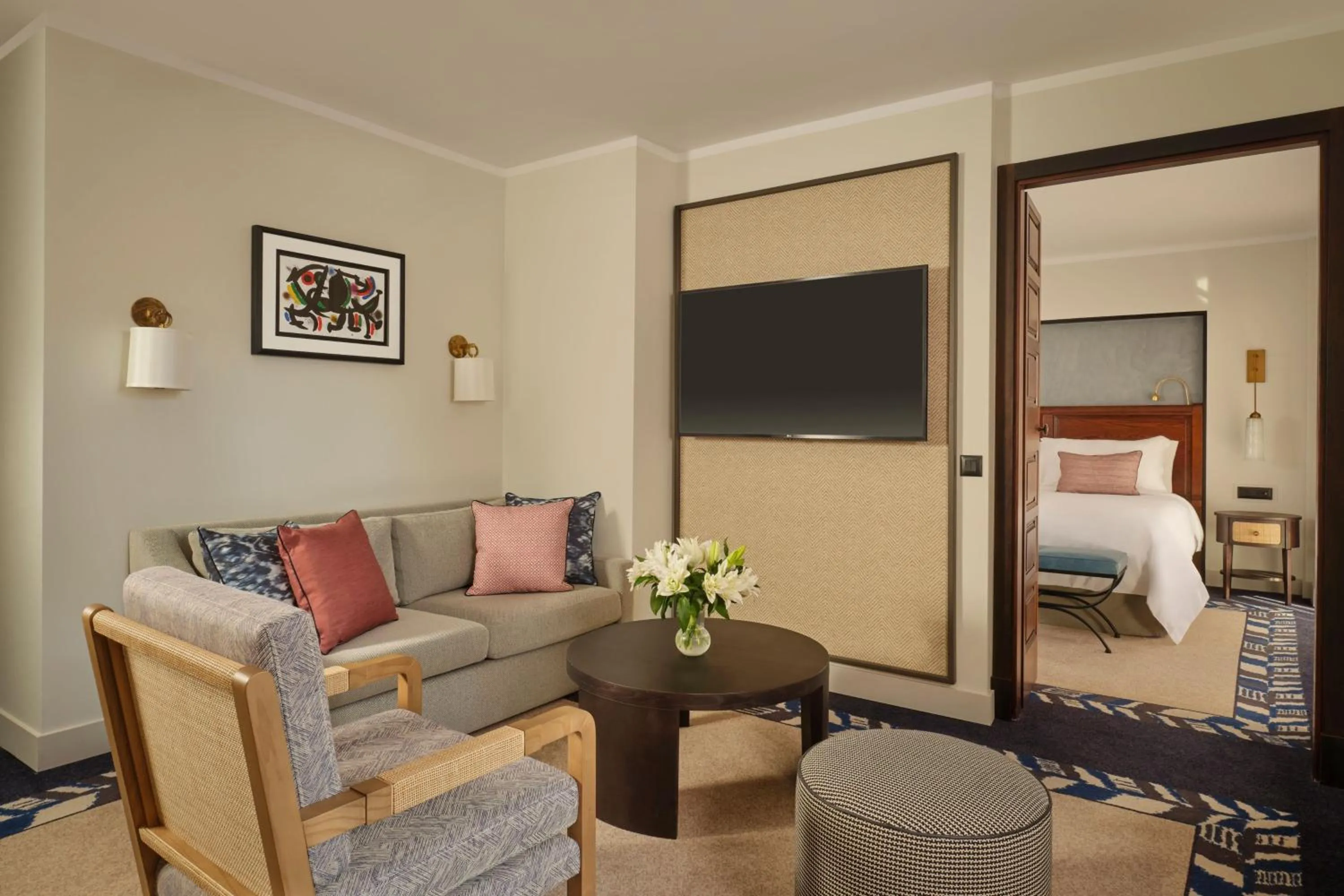 Living room, Bed in Castillo Hotel Son Vida, a Luxury Collection Hotel, Mallorca