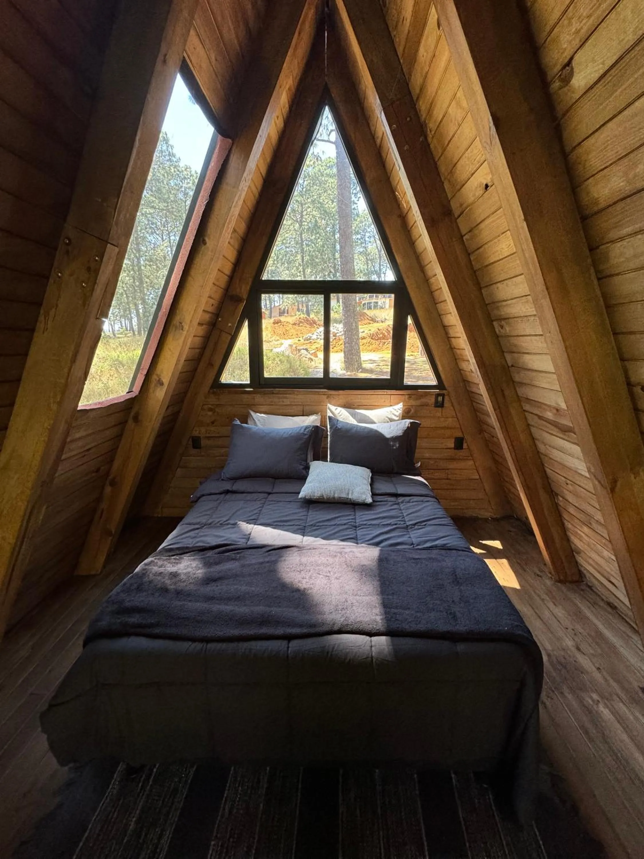 Bed in PINE TREE Mazamitla Hotel Boutique & Cabañas