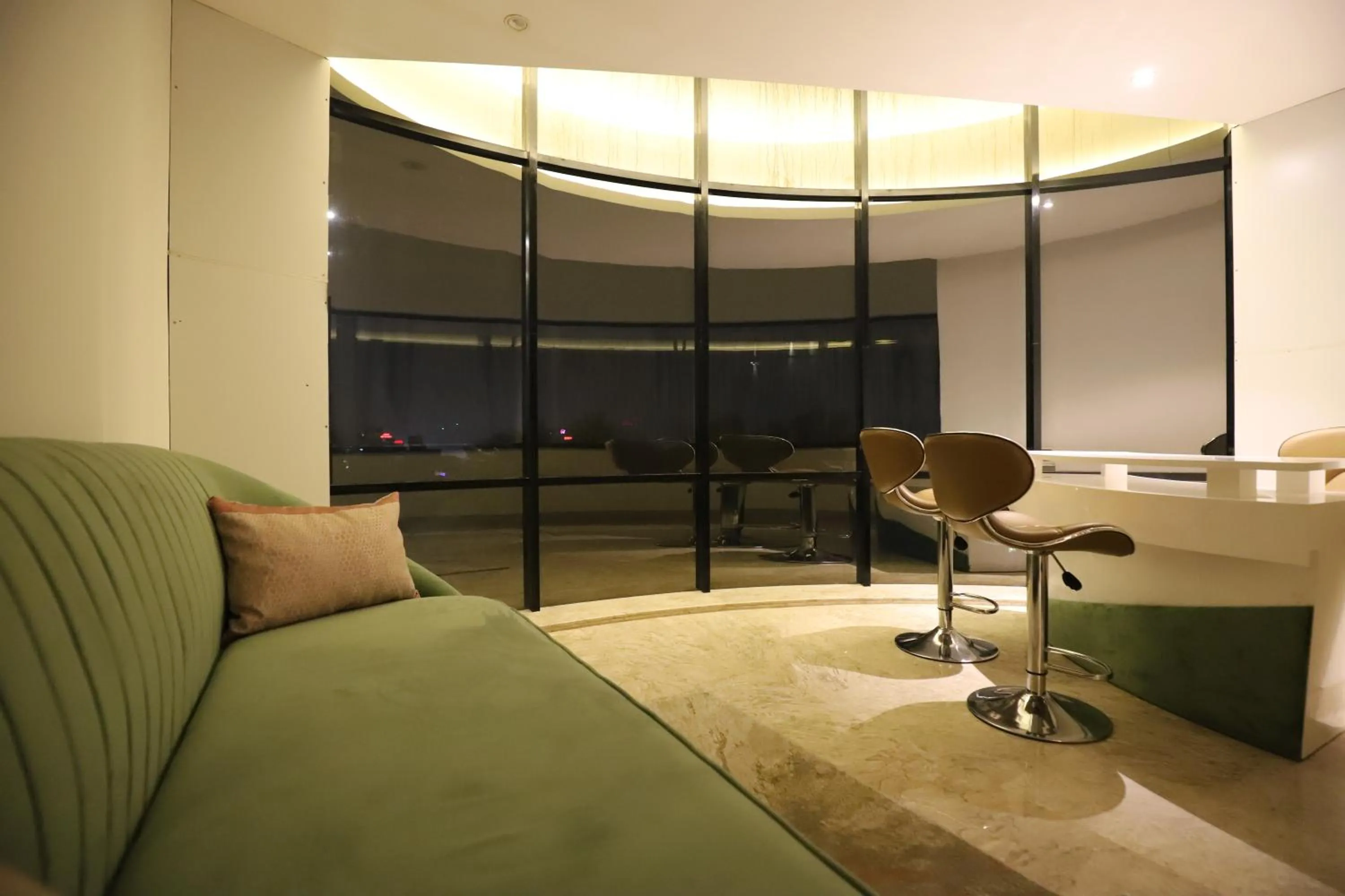 Seating area in The Pristine Hotel