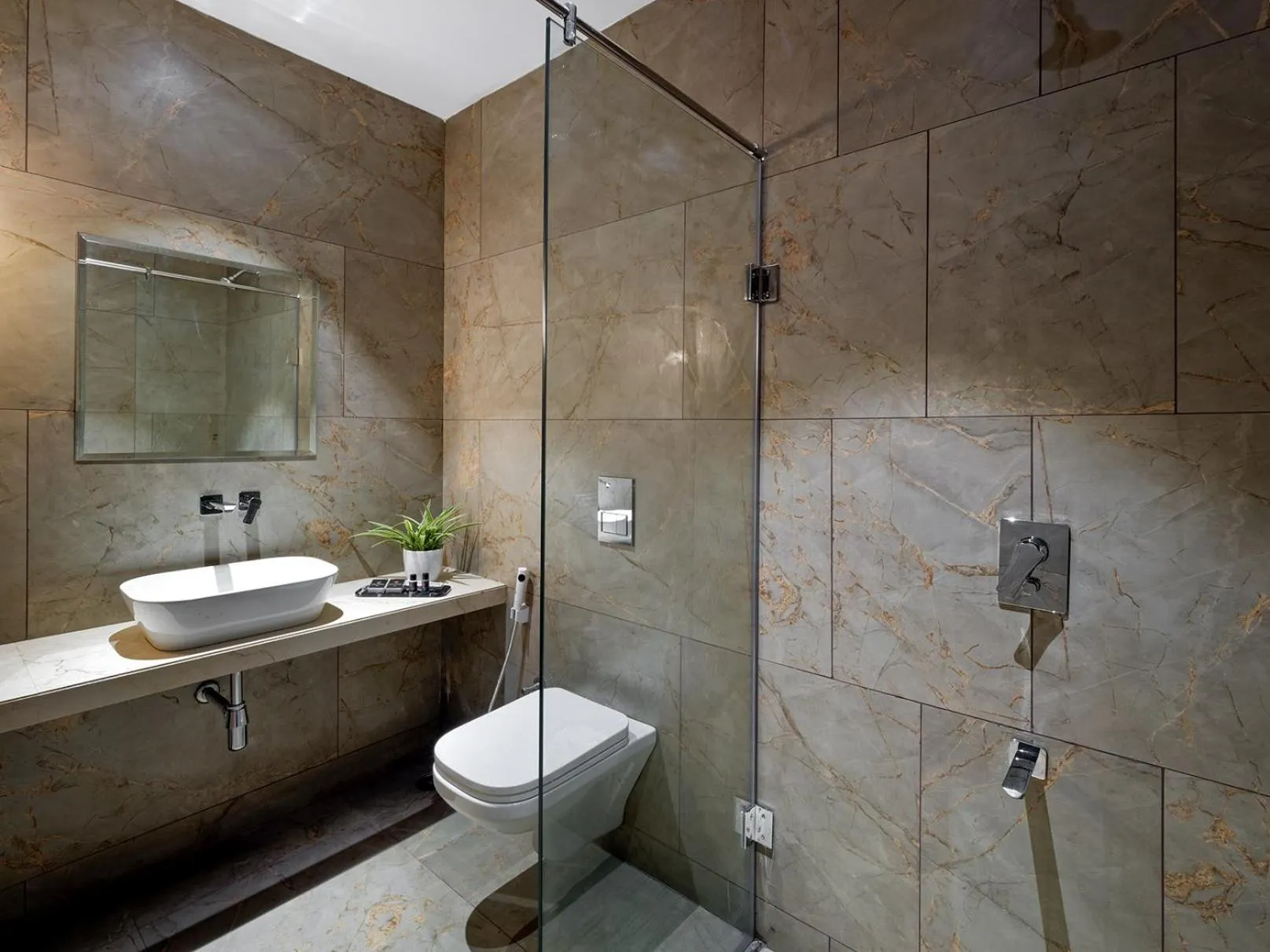 Shower in Hotel Akruti, Nanded