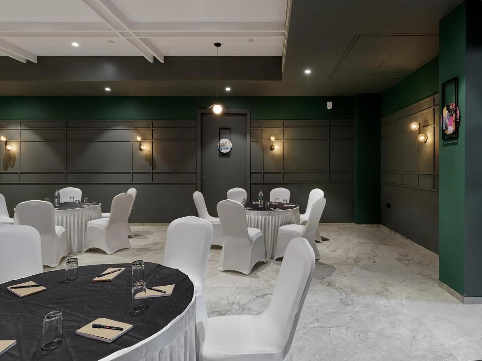 Seating area in Hotel Akruti, Nanded