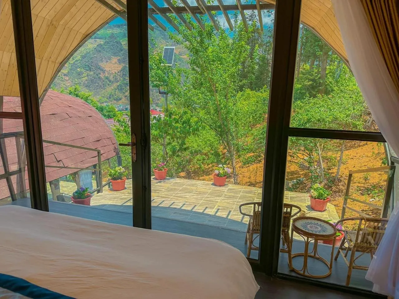 View (from property/room), Bed in Plum Homestay Đồng Văn