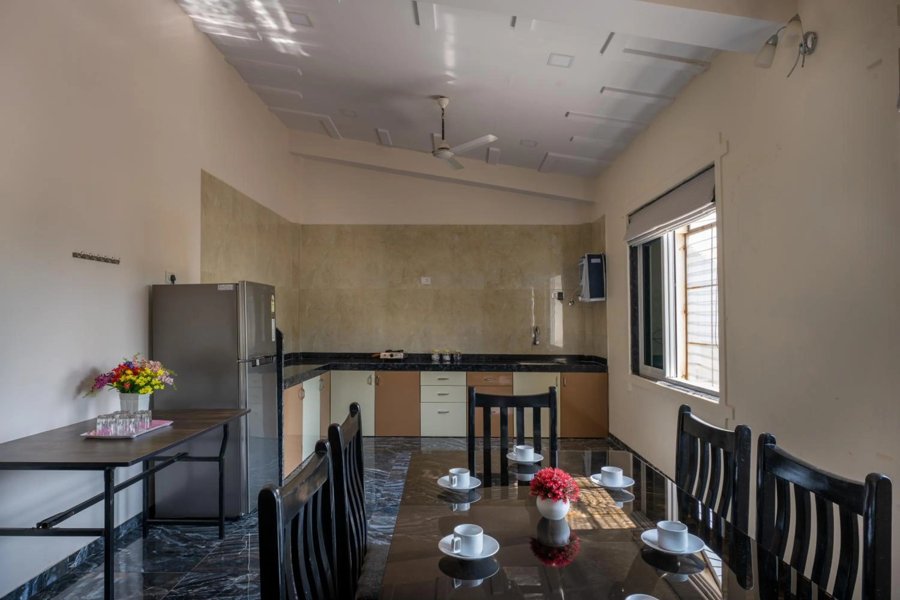 Kitchen or kitchenette in HillRock Resort & Villas, Neral-Karjat