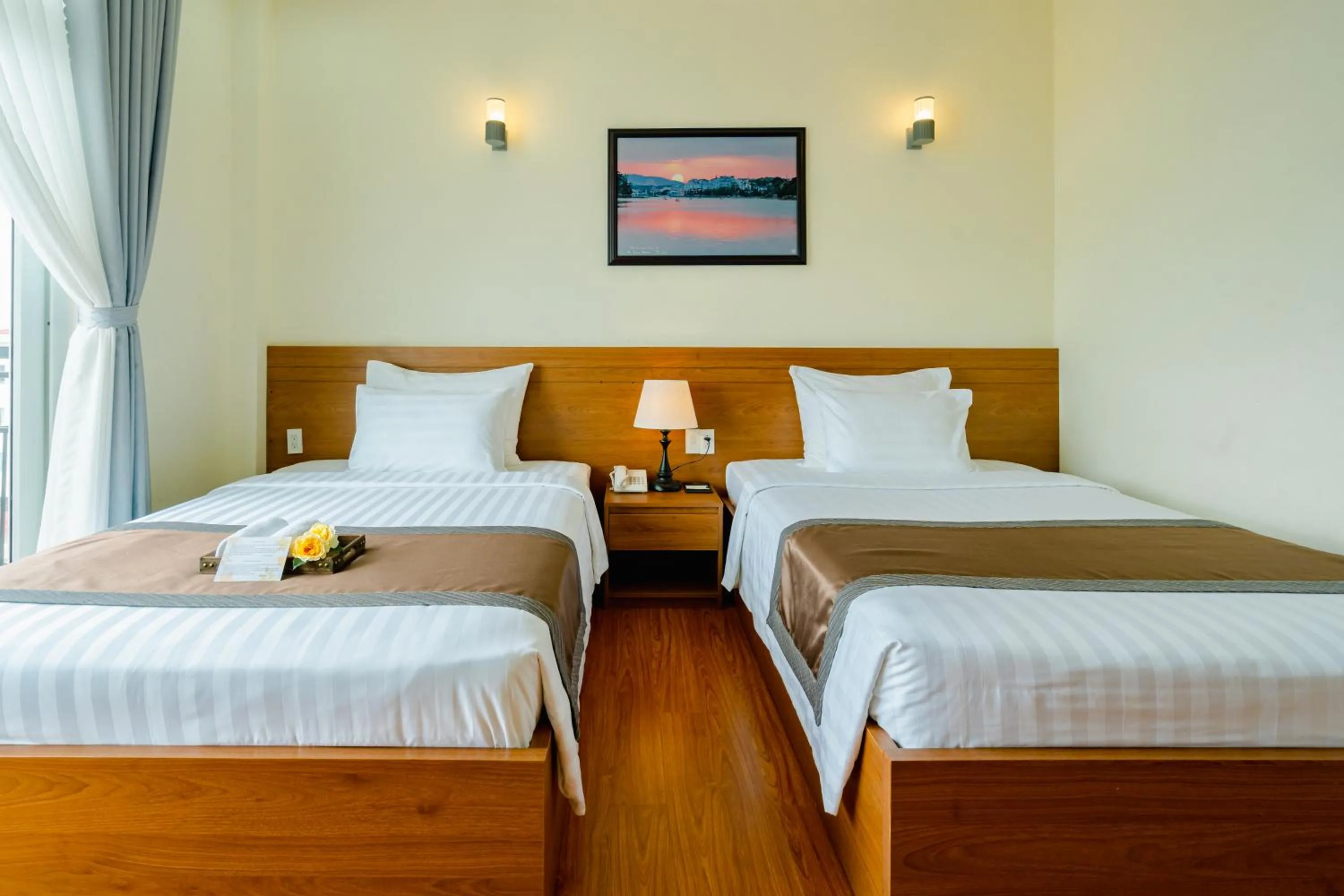 Photo of the whole room, Bed in Bombo DaLat Hotel