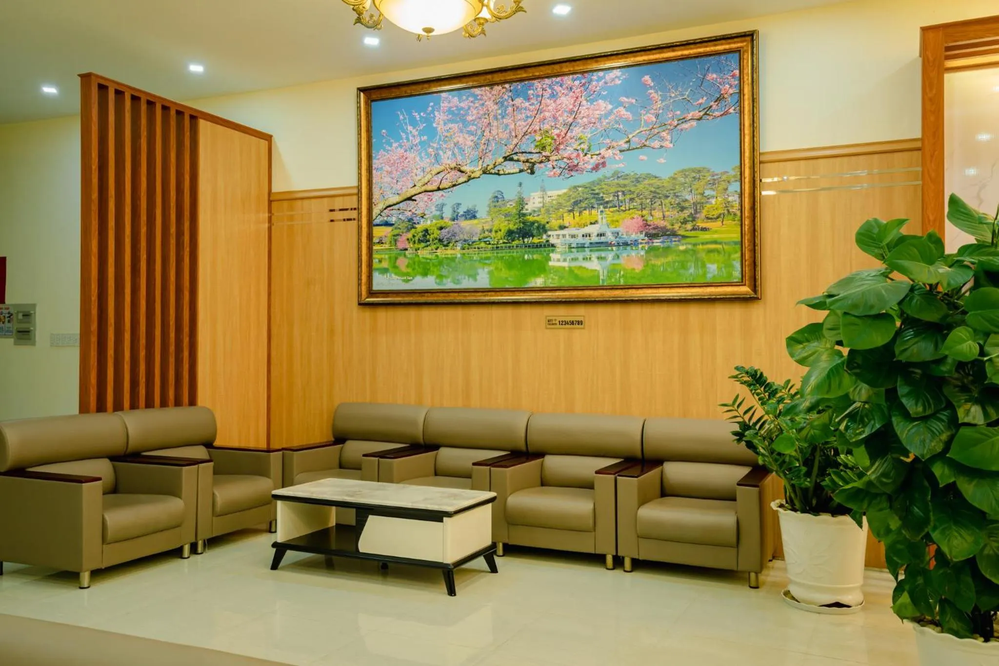 Seating area in Bombo DaLat Hotel