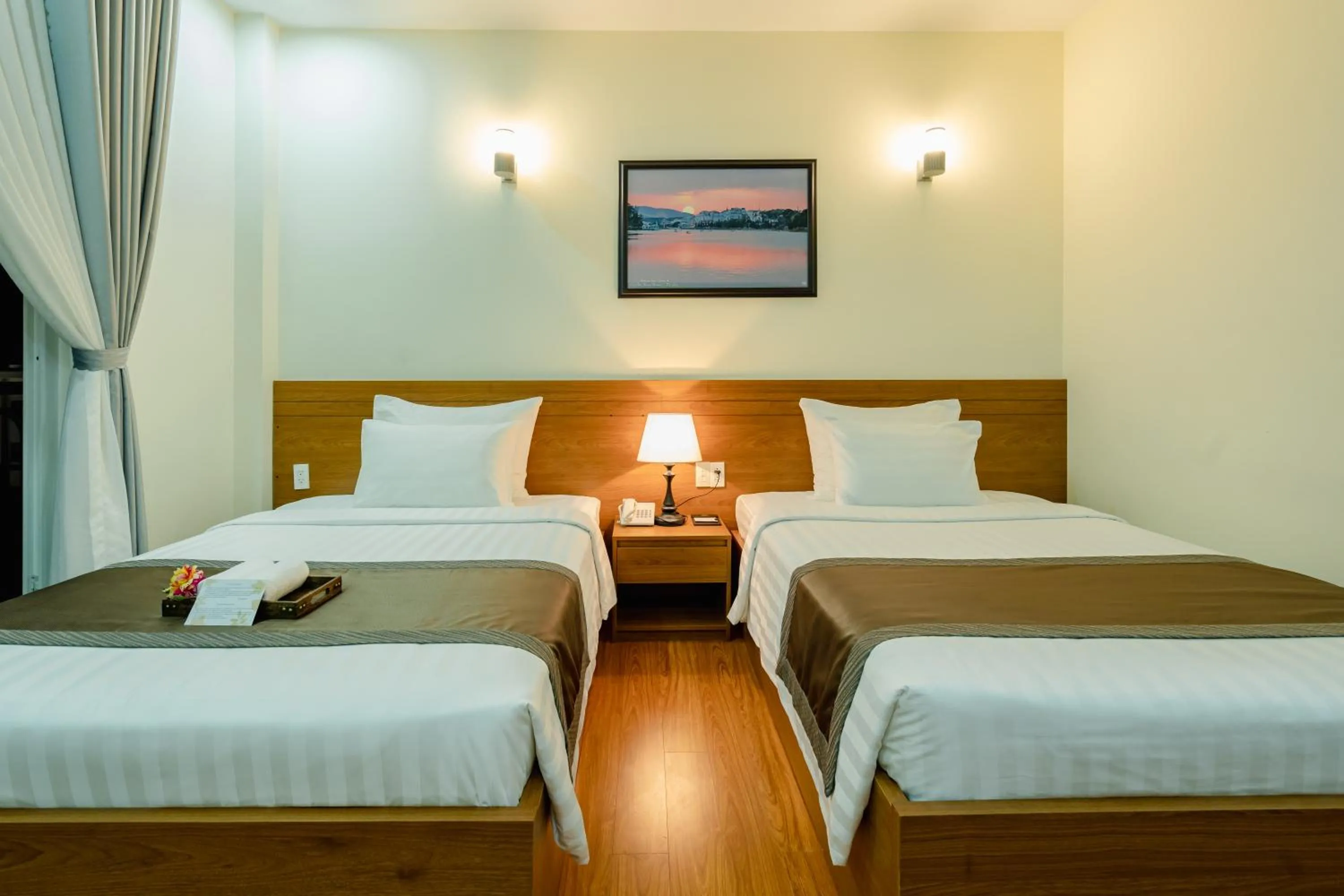 Bed in Bombo DaLat Hotel