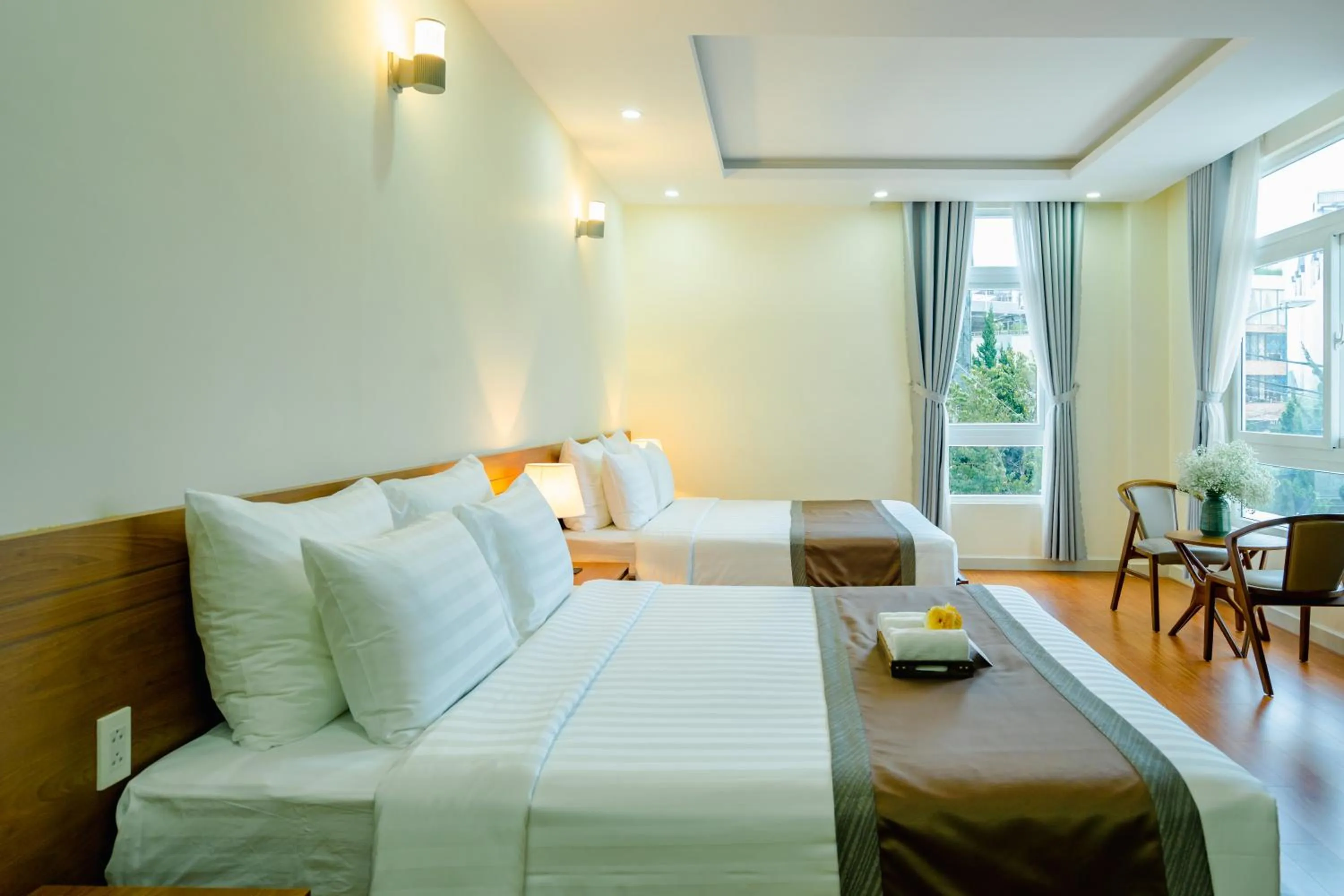 Photo of the whole room, Bed in Bombo DaLat Hotel