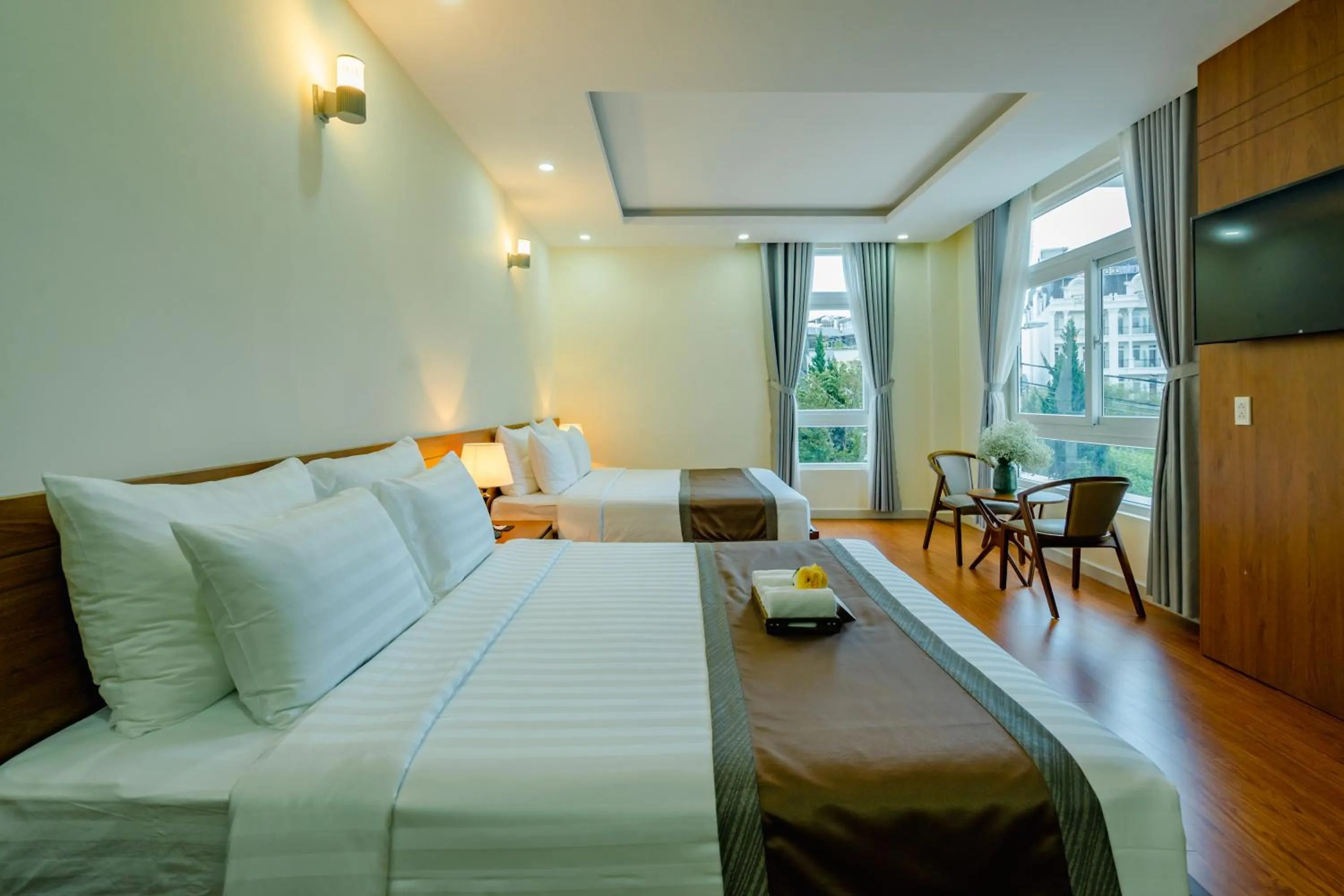 Bed in Bombo DaLat Hotel