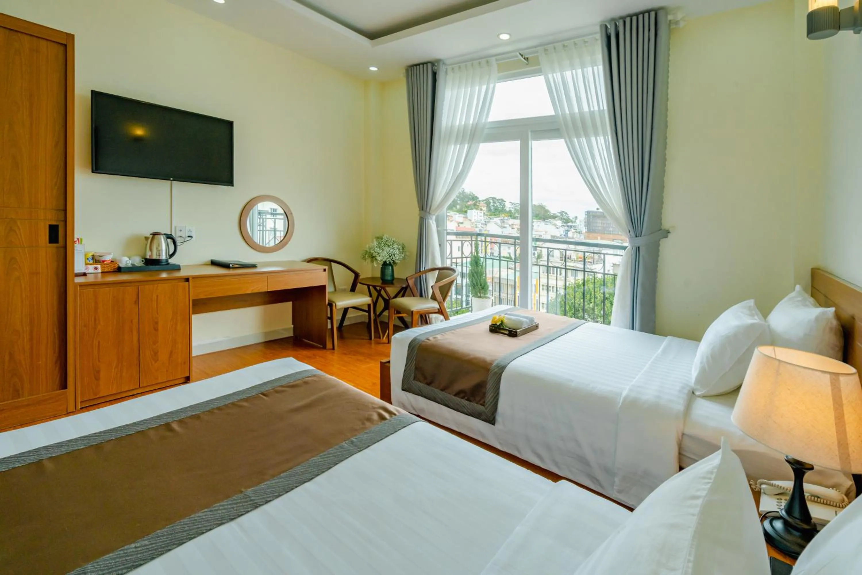 Bed in Bombo DaLat Hotel