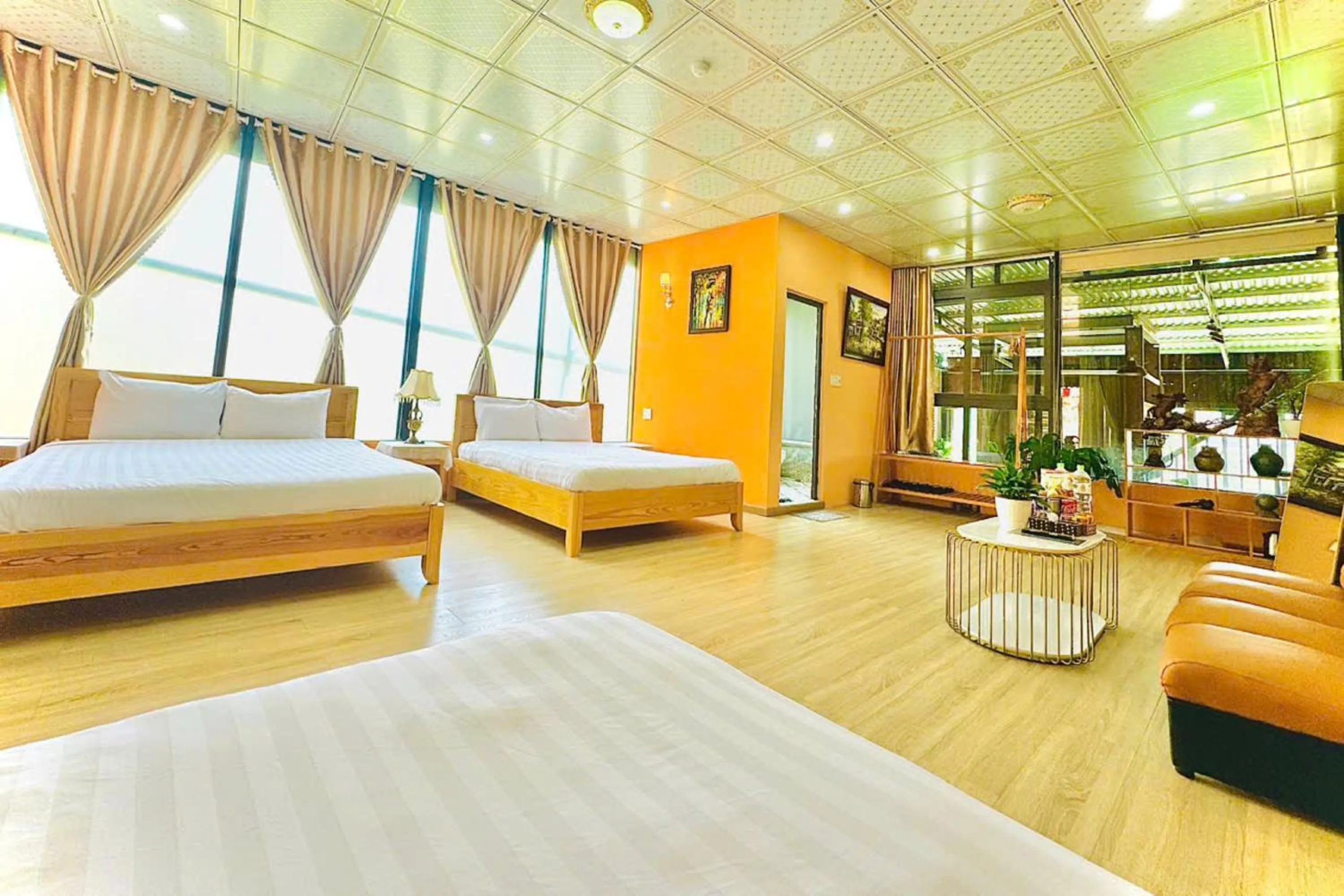 Bed in Pine Forest House Dalat