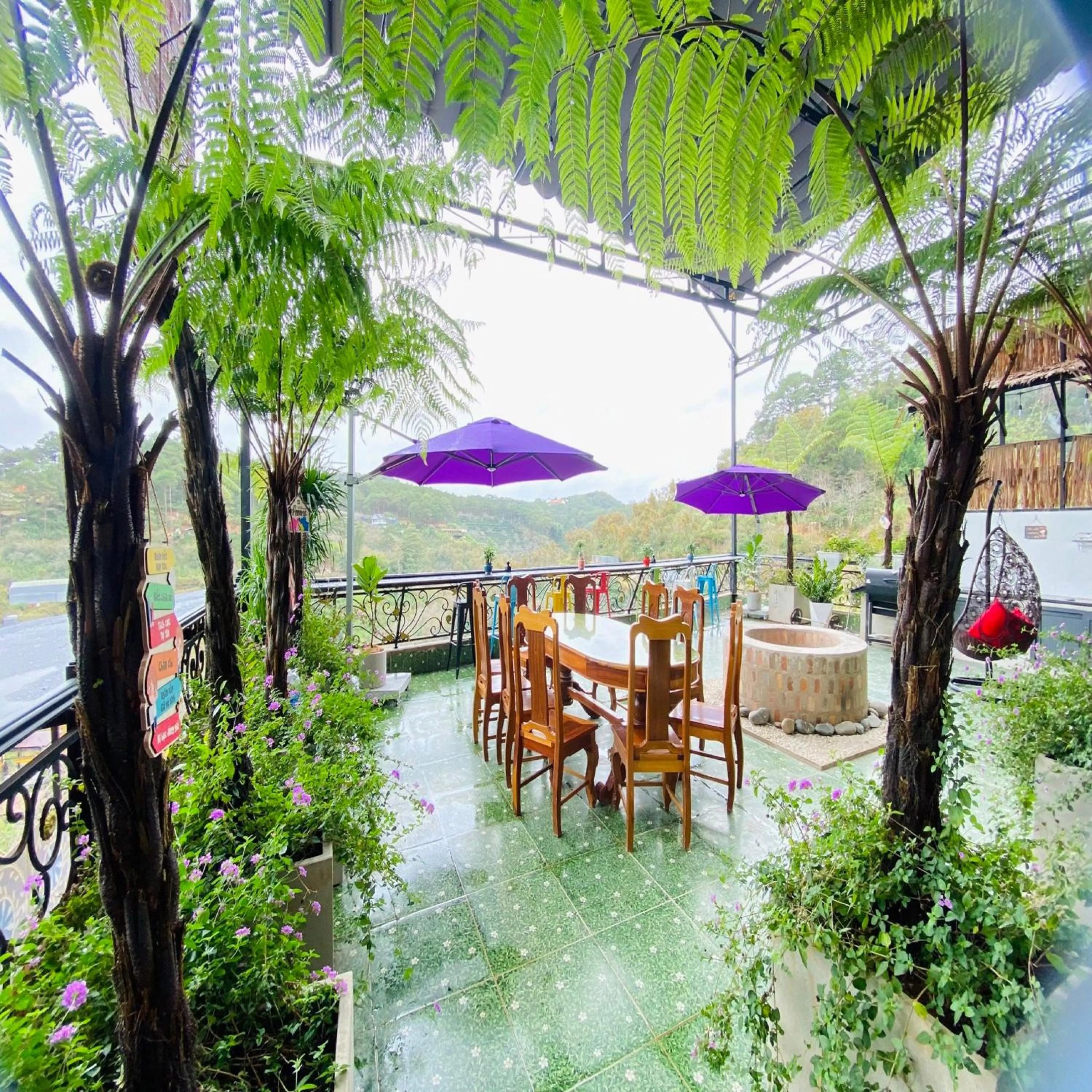 Patio in Pine Forest House Dalat