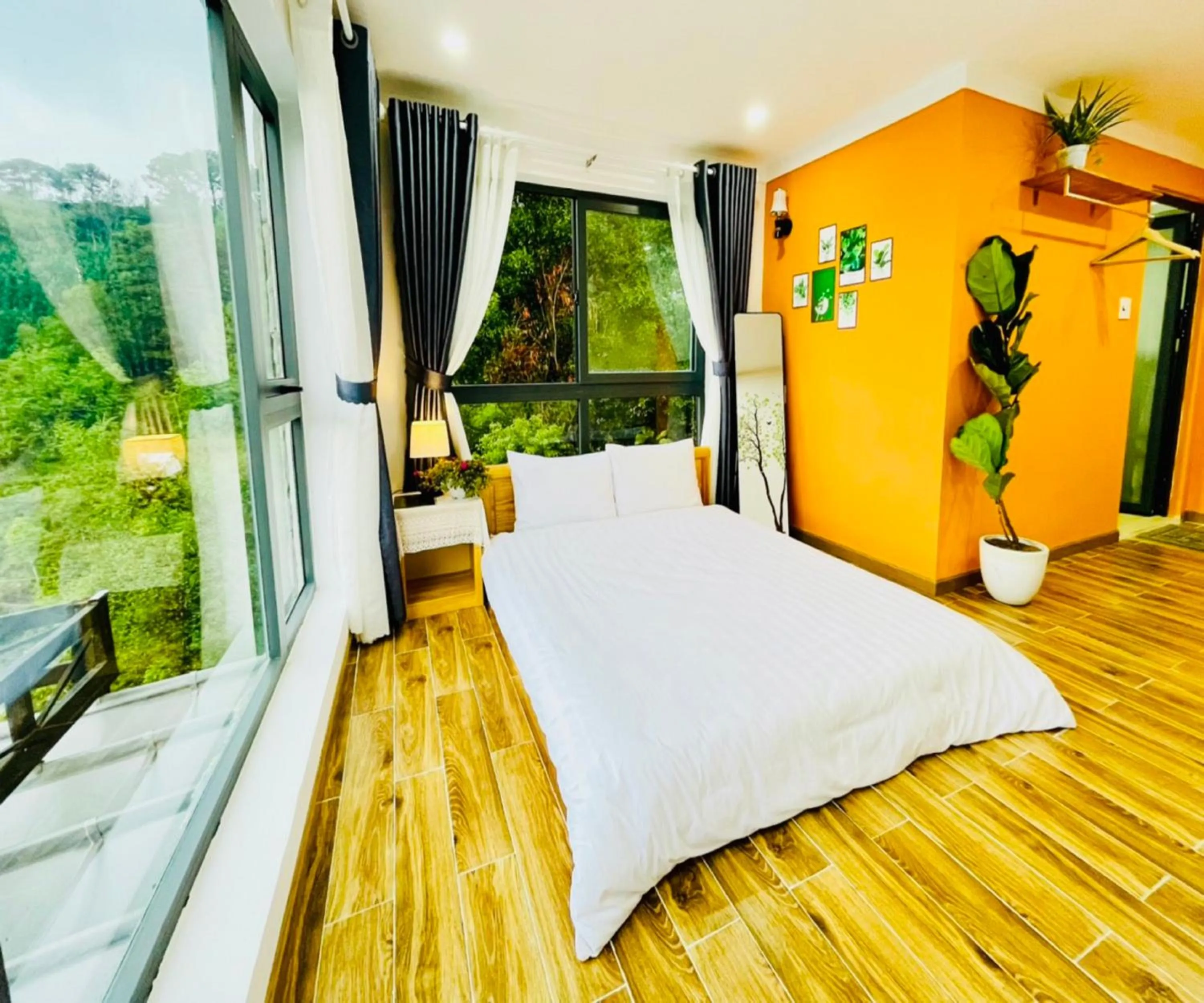 Bed in Pine Forest House Dalat