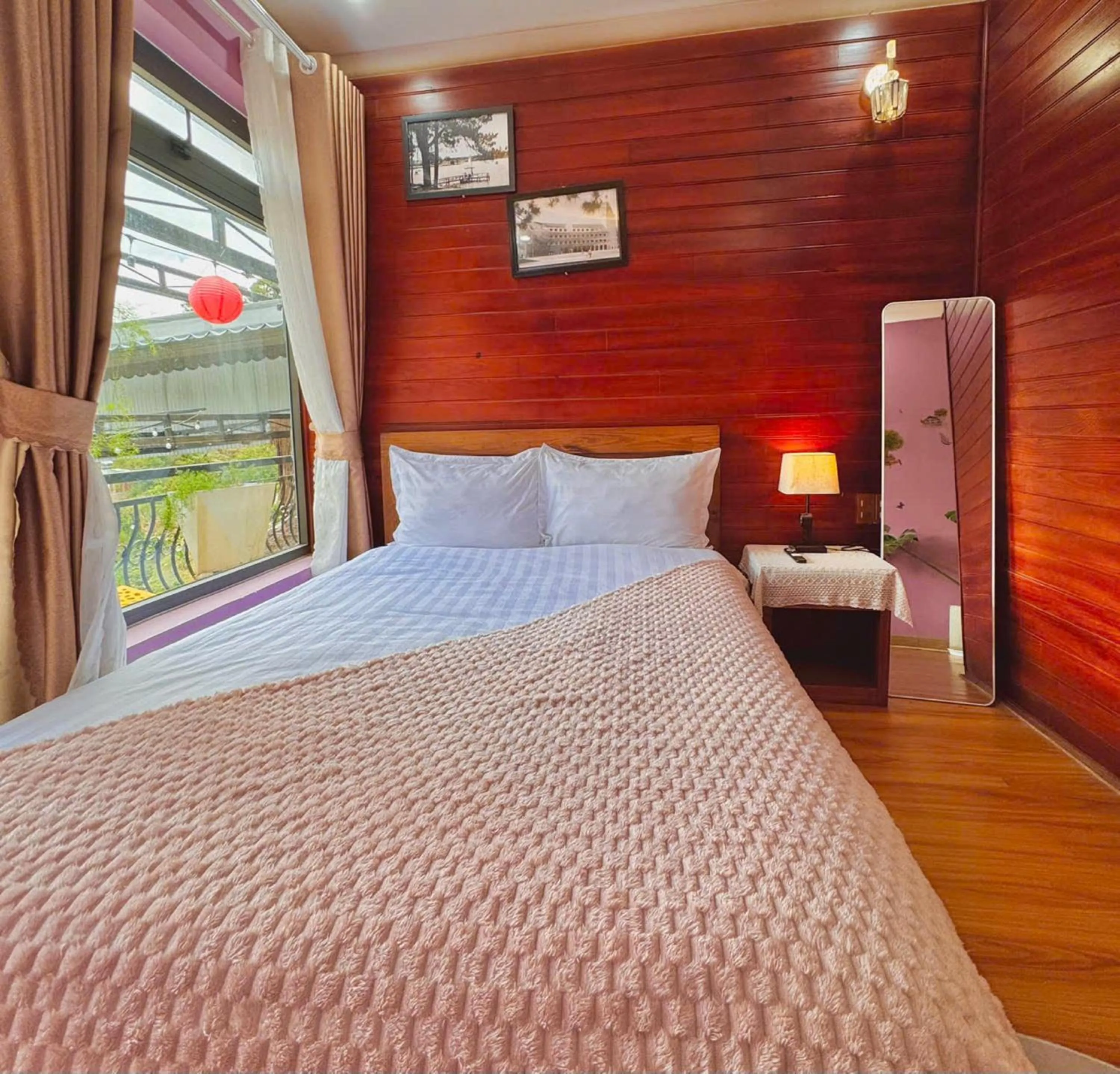 Bed in Pine Forest House Dalat