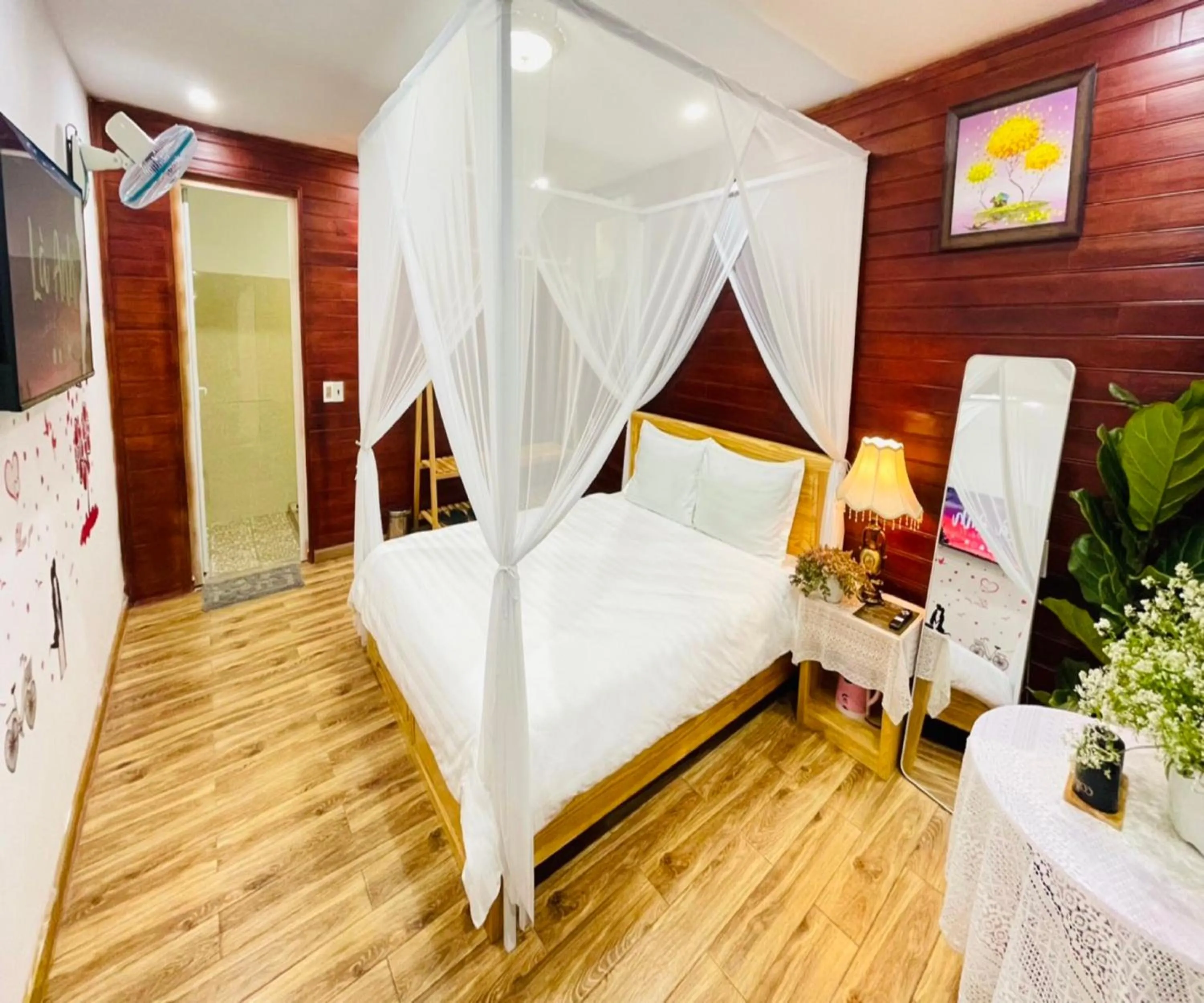 Bed in Pine Forest House Dalat