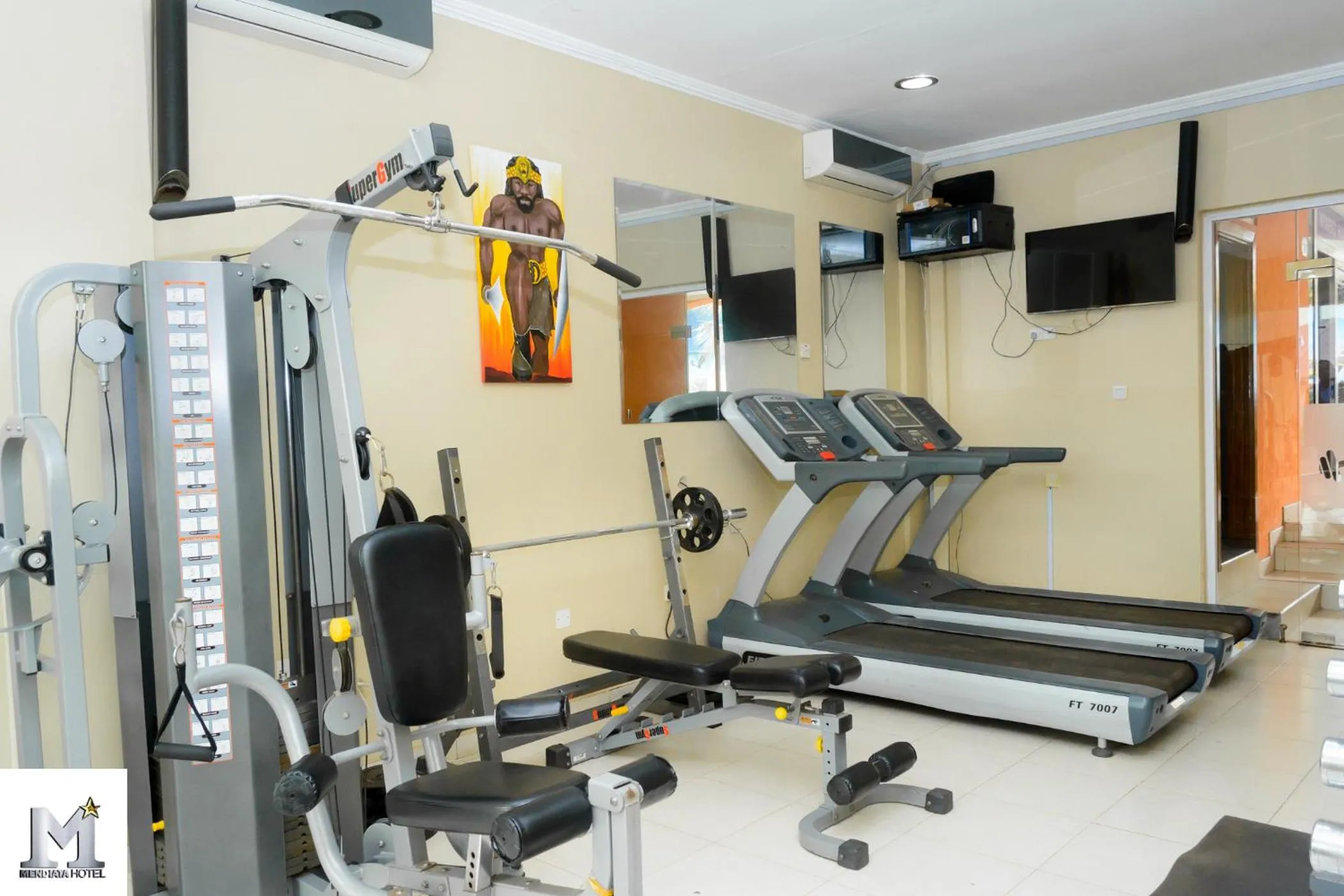 Fitness centre/facilities in Mendiata Hotel