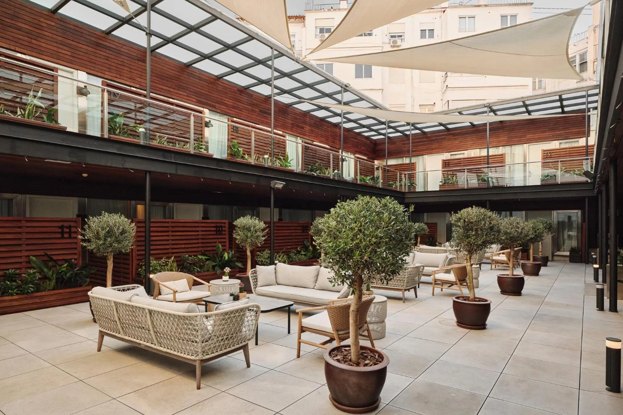 Balcony/Terrace in Hospes Palau de La Mar, Valencia, a Member of Design Hotels