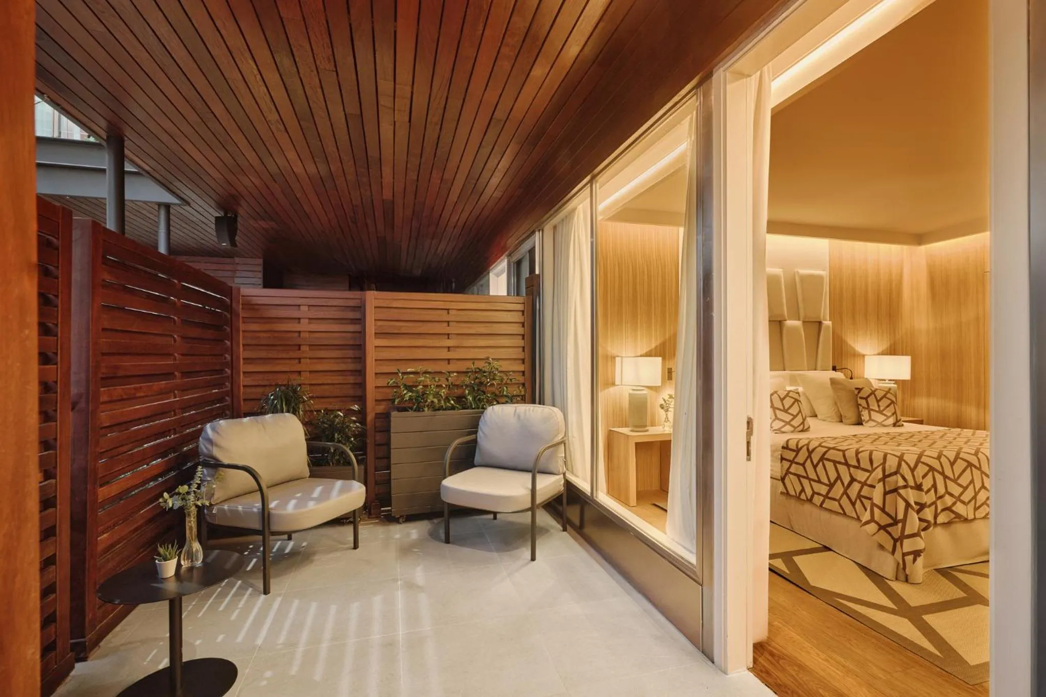 Balcony/Terrace in Hospes Palau de La Mar, Valencia, a Member of Design Hotels