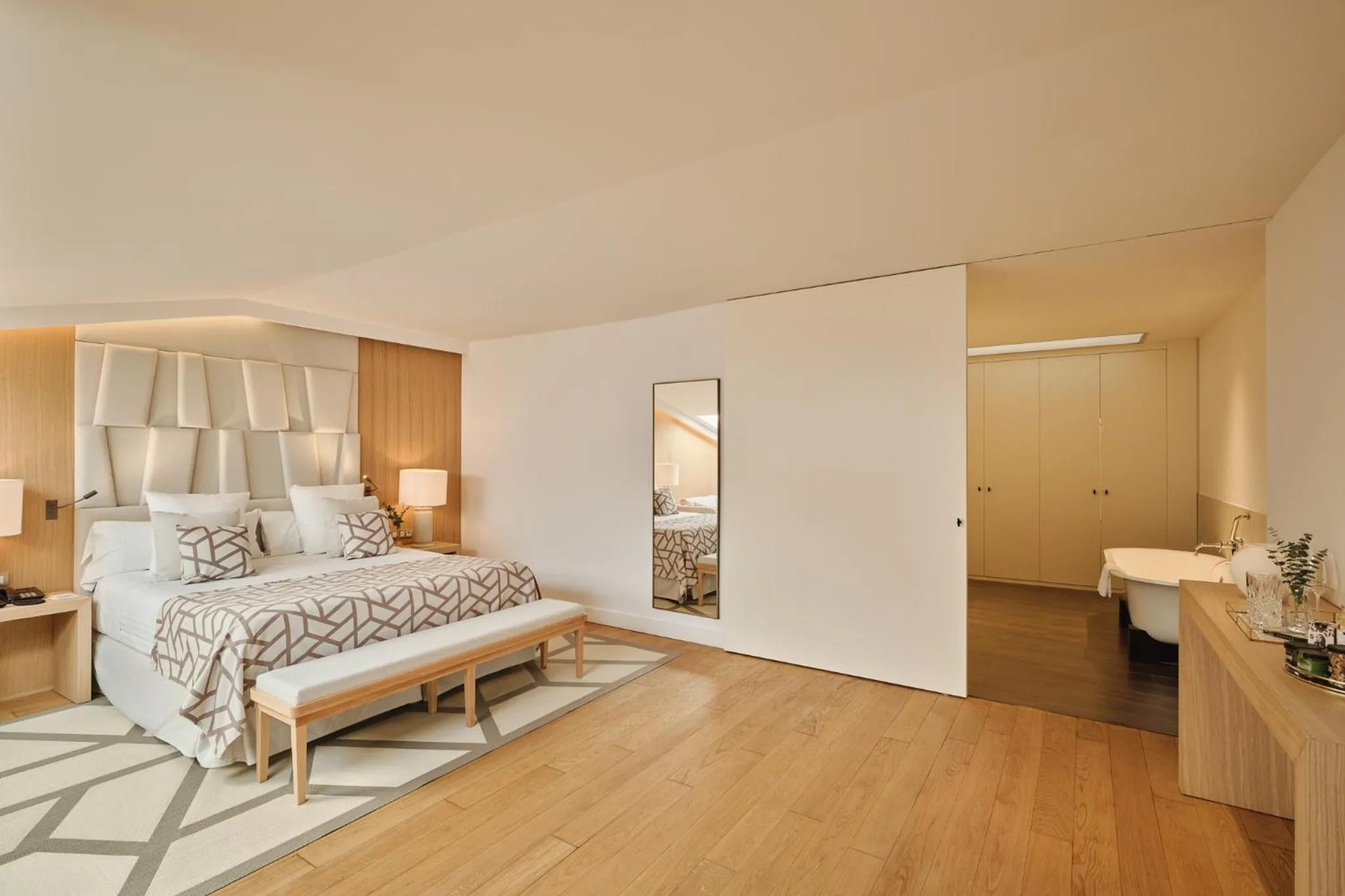 Bed in Hospes Palau de La Mar, Valencia, a Member of Design Hotels
