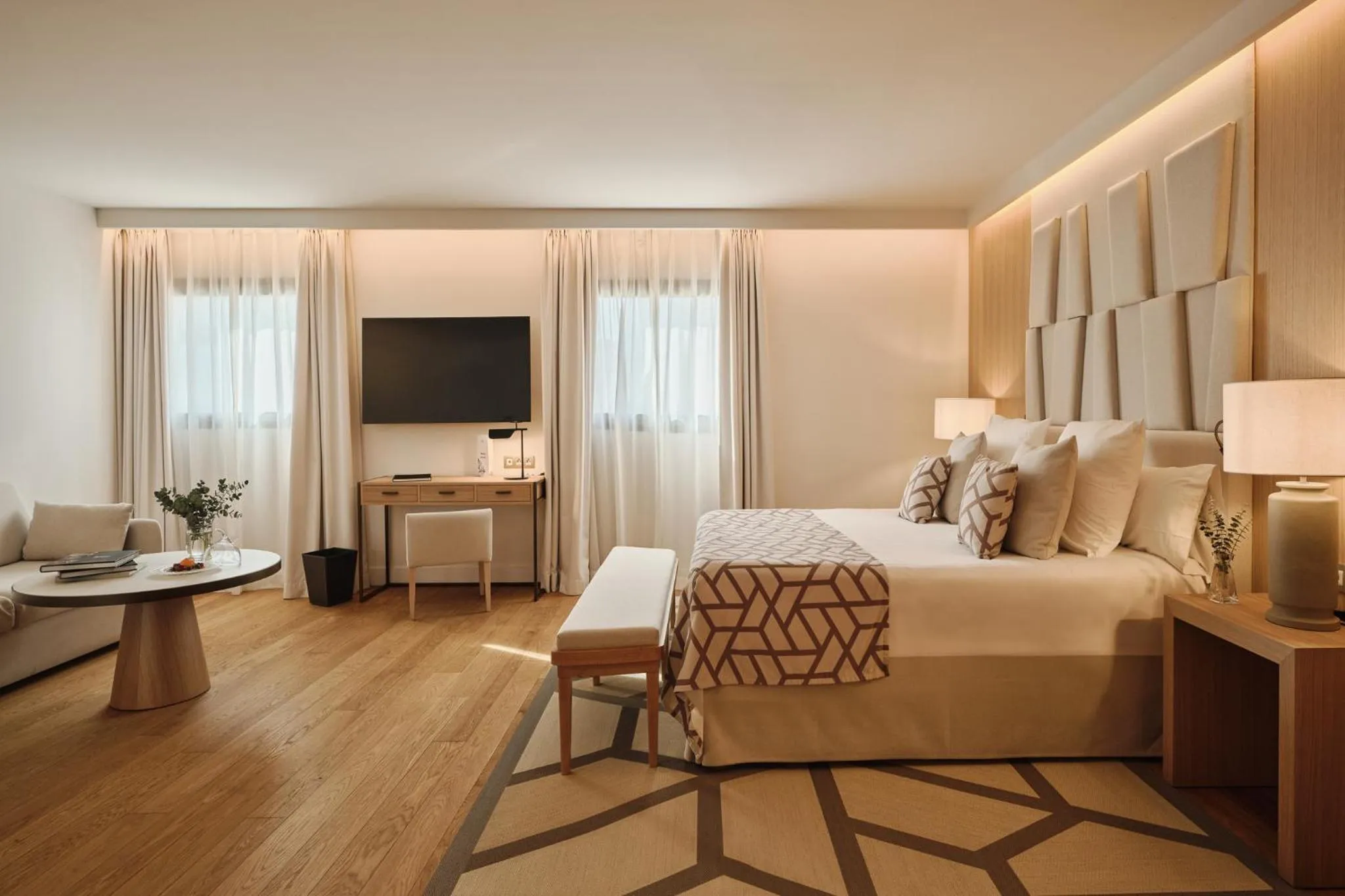 Bed in Hospes Palau de La Mar, Valencia, a Member of Design Hotels