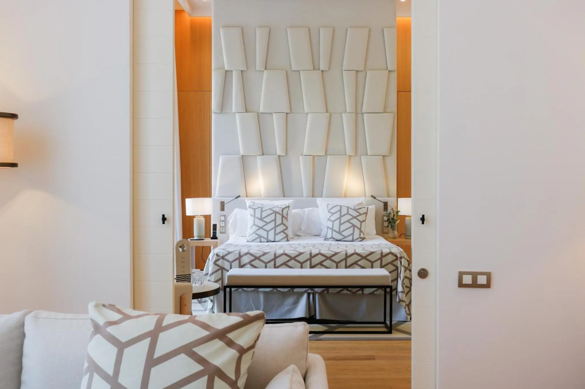 Bed in Hospes Palau de La Mar, Valencia, a Member of Design Hotels
